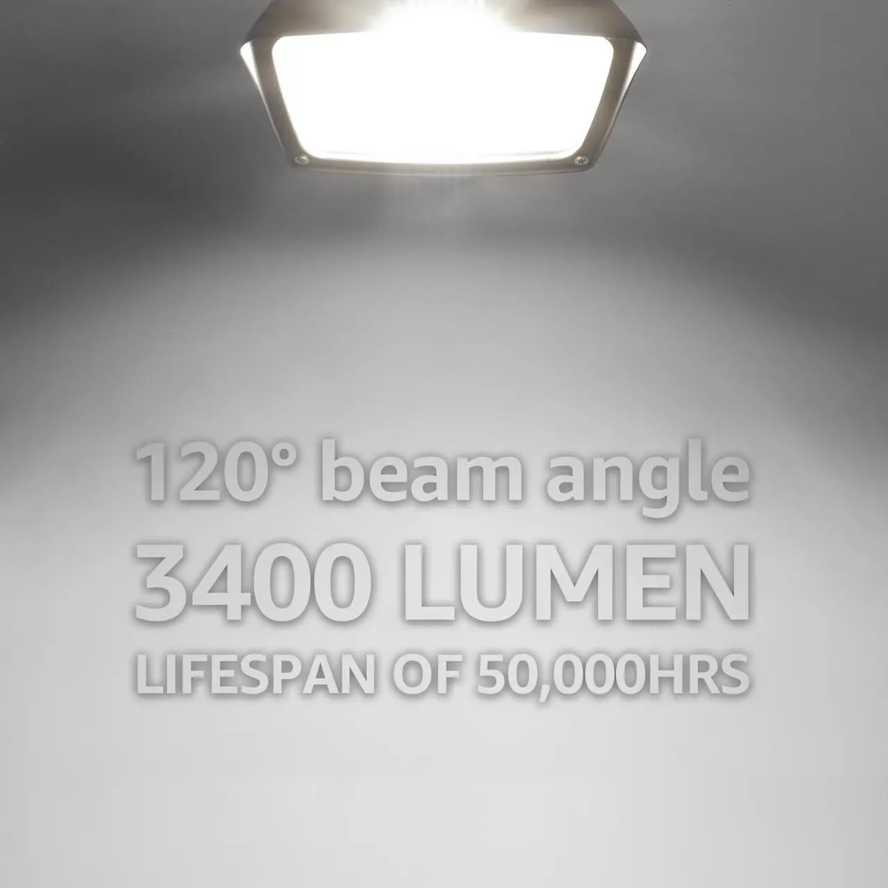 Alt view image 2 of 7 - LEONLITE LED Outdoor Flood Light, Dusk-to-Dawn (Photocell Included), 3400lm, Waterproof Security Floodlight, ETL-Listed Exterior Lighting for Yard, 5000K Daylight