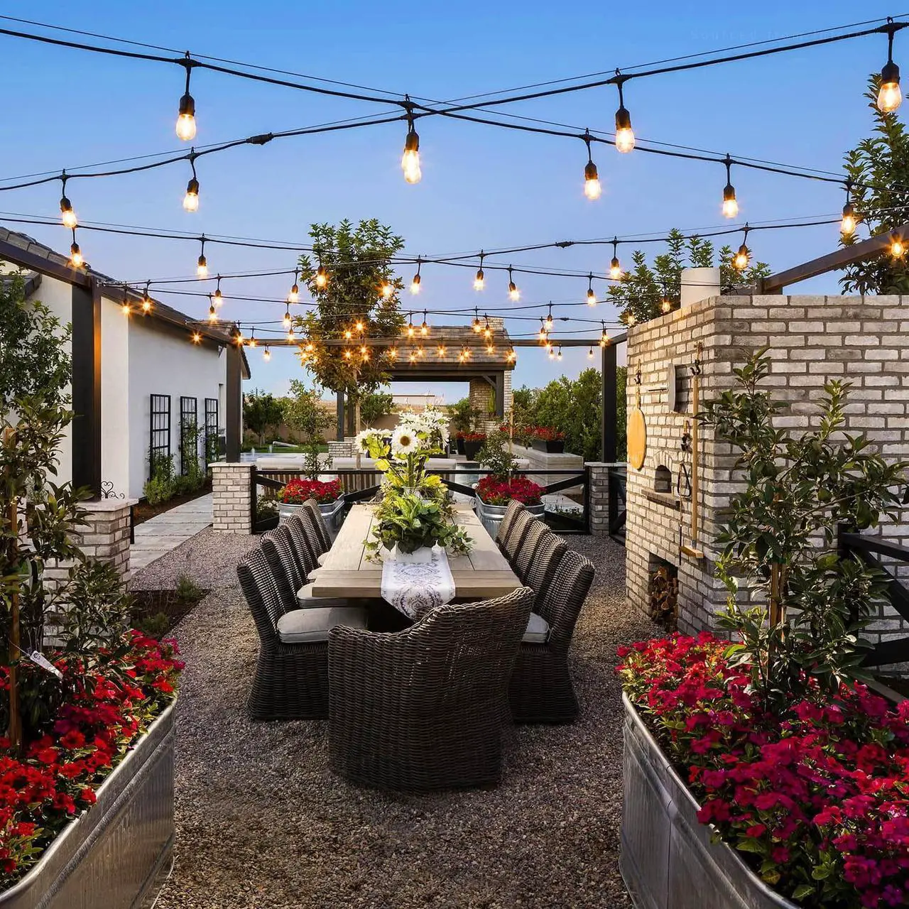 Alt view image 5 of 7 - TORCHSTAR 50ft LED Outdoor String Lights, Extendable Vintage Retro Bulb Lighting, Hanging Light for Festivals, Events, 24 Sockets with Extra 12 Bulbs, Weatherproof Patio Grade, Garden, Balcony