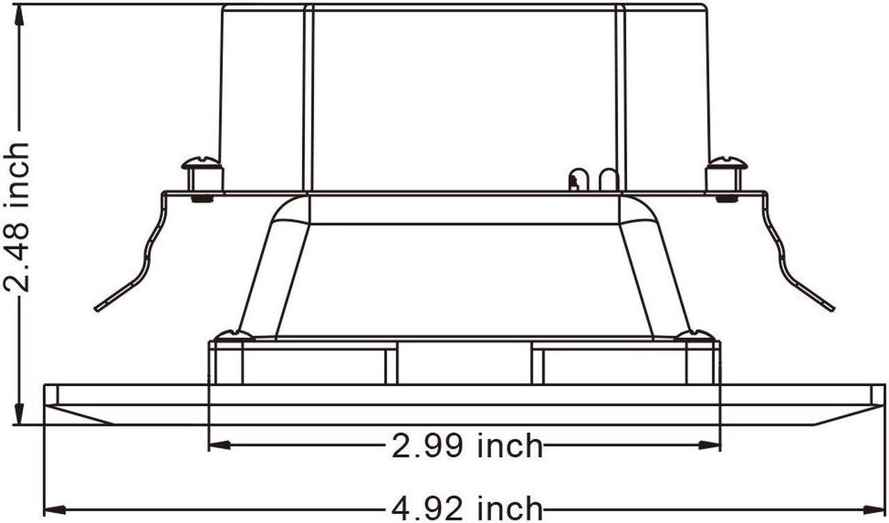 Alt view image 6 of 7 - TORCHSTAR 8-Pack 9W 4 Inch High CRI Dimmable Retrofit LED Square Recessed Lighting Fixture, 60W Equivalent 2700K Warm White UL-Classified Square Recessed Ceiling Light Downlight