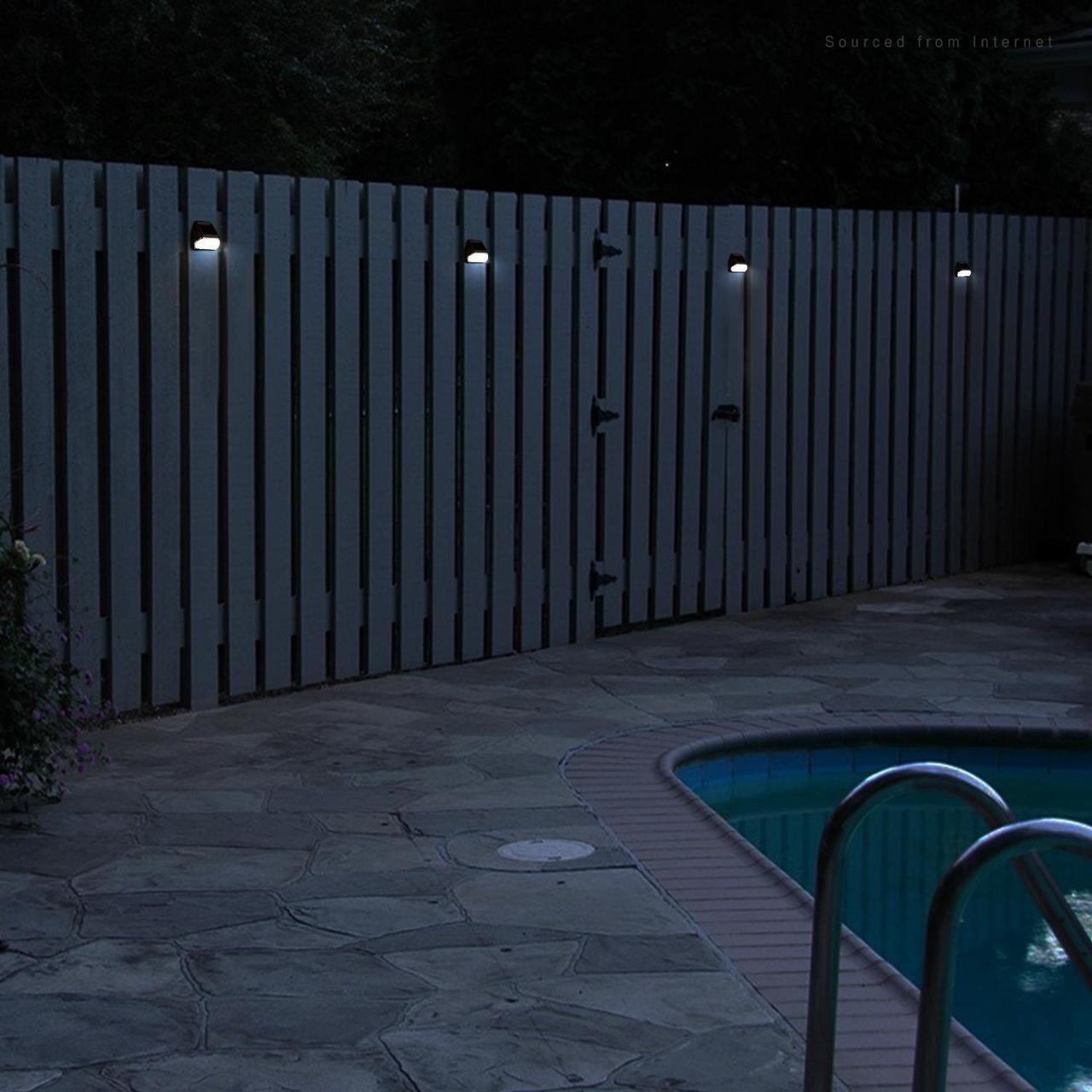 Alt view image 5 of 7 - TORCHSTAR Solar Deck Lights, Dusk-to-Dawn Solar Powered LED Fence Lights, 4000K Cool White, Waterproof Outdoor Step Light, Yard Stair Patio Decoration, Black, Pack of 6