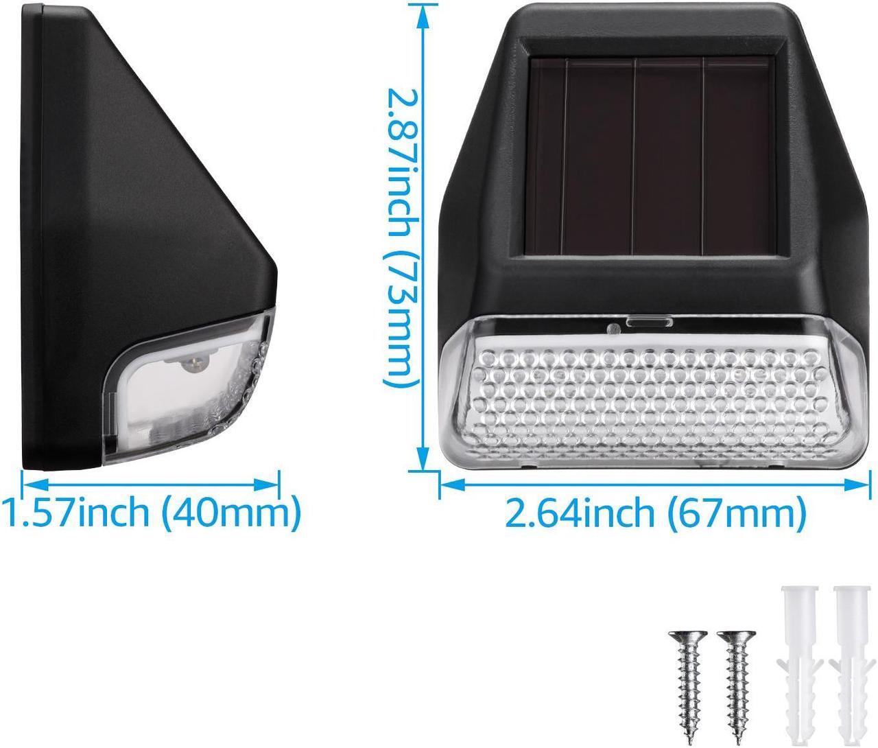 Alt view image 6 of 7 - TORCHSTAR Solar Deck Lights, Dusk-to-Dawn Solar Powered LED Fence Lights, 4000K Cool White, Waterproof Outdoor Step Light, Yard Stair Patio Decoration, Black, Pack of 6