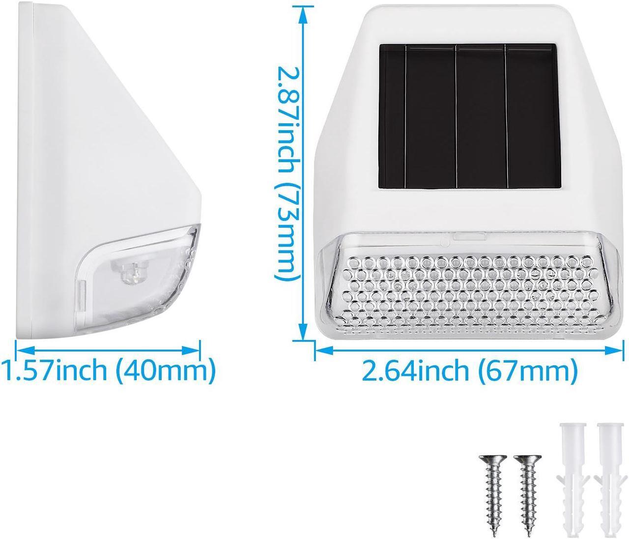 Alt view image 6 of 7 - TORCHSTAR Solar Deck Lights, Dusk-to-Dawn Solar Powered LED Fence Lights, 4000K Cool White, Waterproof Outdoor Step Light, Yard Stair Patio Decoration, White, Pack of 6