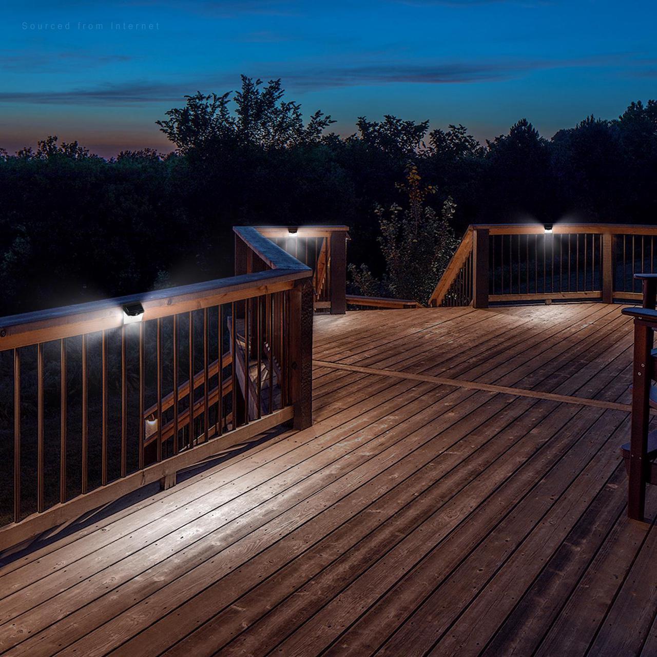 Alt view image 6 of 7 - 4 Pack 40 LED Outdoor Solar Lights, Wireless Solar Motion Sensor Light,  6500K Pure White, Waterproof Security Lighting for Garage, Porch, Driveway, Patio, Black