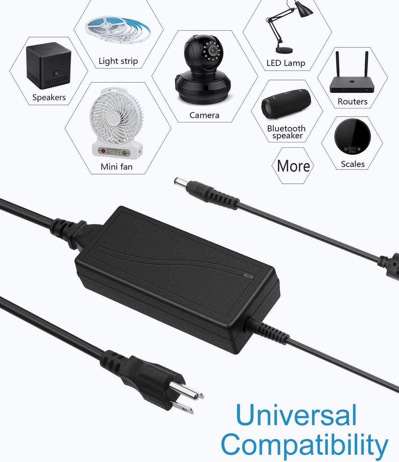 Alt view image 6 of 7 - ALITOVE 5V 8A 40W AC to DC Adapter Power Supply Converter Transformer 5.5x2.1mm Plug AC 100V~240V Input for WS2812B WS2811 SK6812 LED Pixel Strip Light CCTV Camera Security System