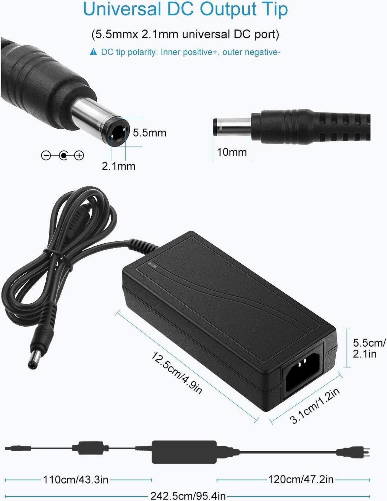Alt view image 3 of 7 - ALITOVE 5V 8A 40W AC to DC Adapter Power Supply Converter Transformer 5.5x2.1mm Plug AC 100V~240V Input for WS2812B WS2811 SK6812 LED Pixel Strip Light CCTV Camera Security System