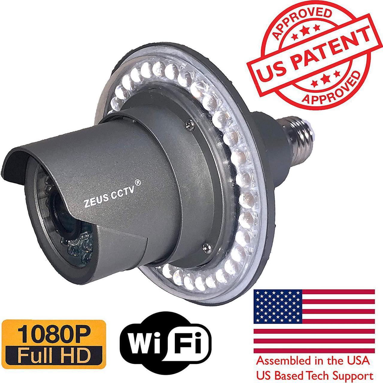 Alt view image 2 of 7 - Gadpiparty WiFi Floodlight Bulb Camera Home Security System Wireless Outdoor Waterproof Remote Control Camera Night Vision 1080p E26 LED Floodlight Cam