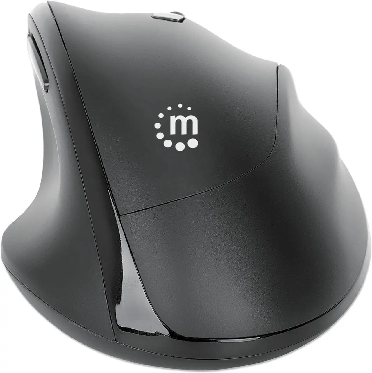 Main image of MANHATTAN Wireless Ergonomic Mouse  2.4 GHz RF, 800/1200/1600 dpi, Six Buttons with Scroll Wheel, USB-A & USB-C 2-in-1 Receiver Dongle  for Laptop, Computer, PC - 3 Yr Mfg Warranty  190237