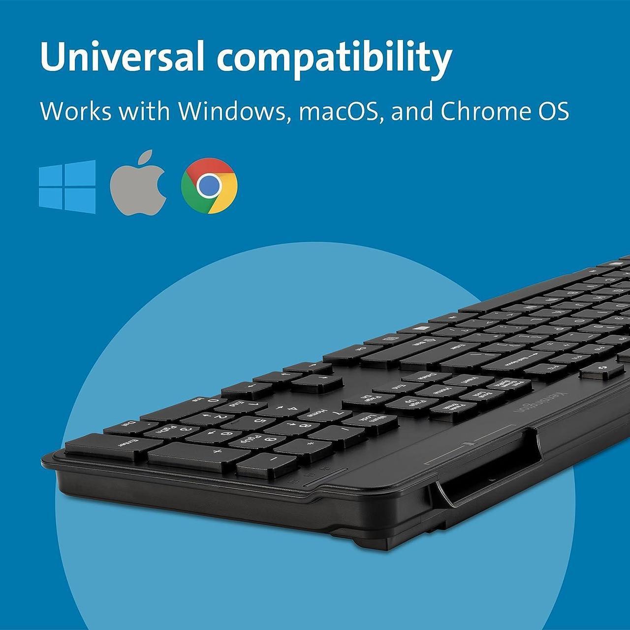 Alt view image 4 of 6 - Kensington Simple Solutions Wired Keyboard with Smart Card Reader (CAC) (K55115US),Black