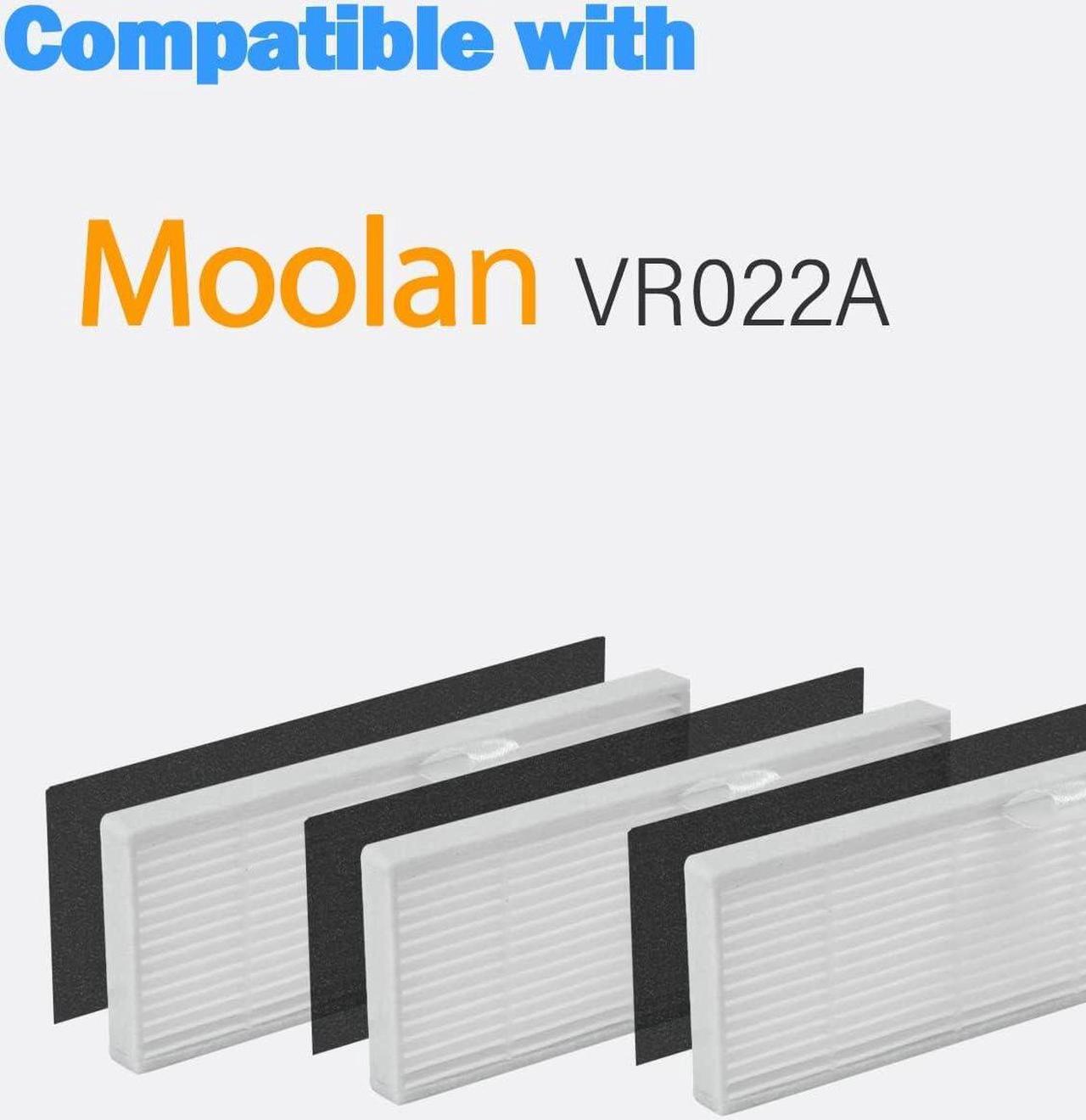 Alt view image 2 of 4 - BBT BAMBOOST Replacement Parts Fit for Moolan VR022A Robot Vacuum Cleaner, Filter, Hepa Filter, Brush, Brushes, Side Brush (10 Pack)