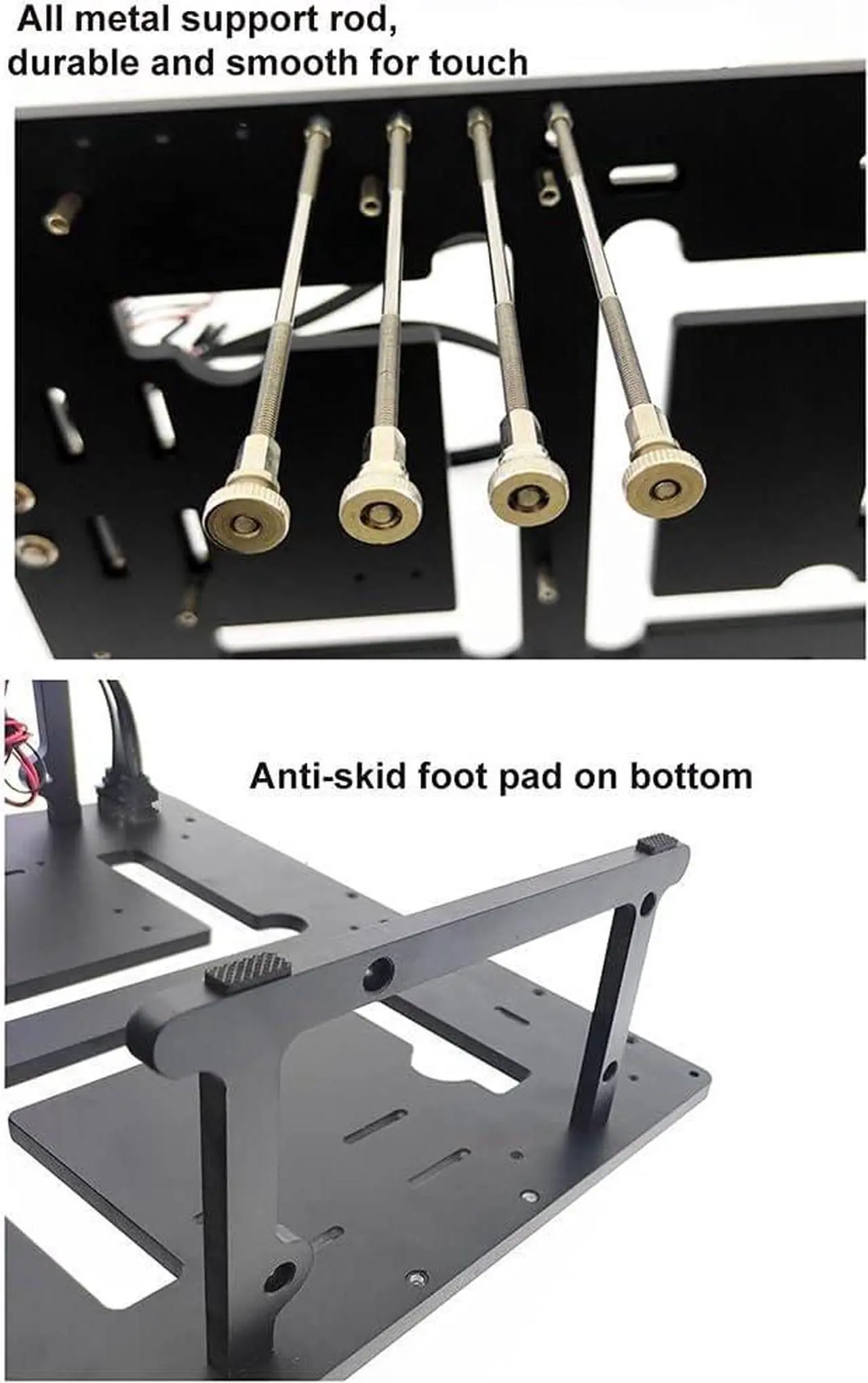 Alt view image 4 of 7 - EDIY Open Air ATX PC Frame HTPC Water Cooling Test Bench Aluminum Case Bare Overclocking DIY Computer Support Graphics Card, Silver