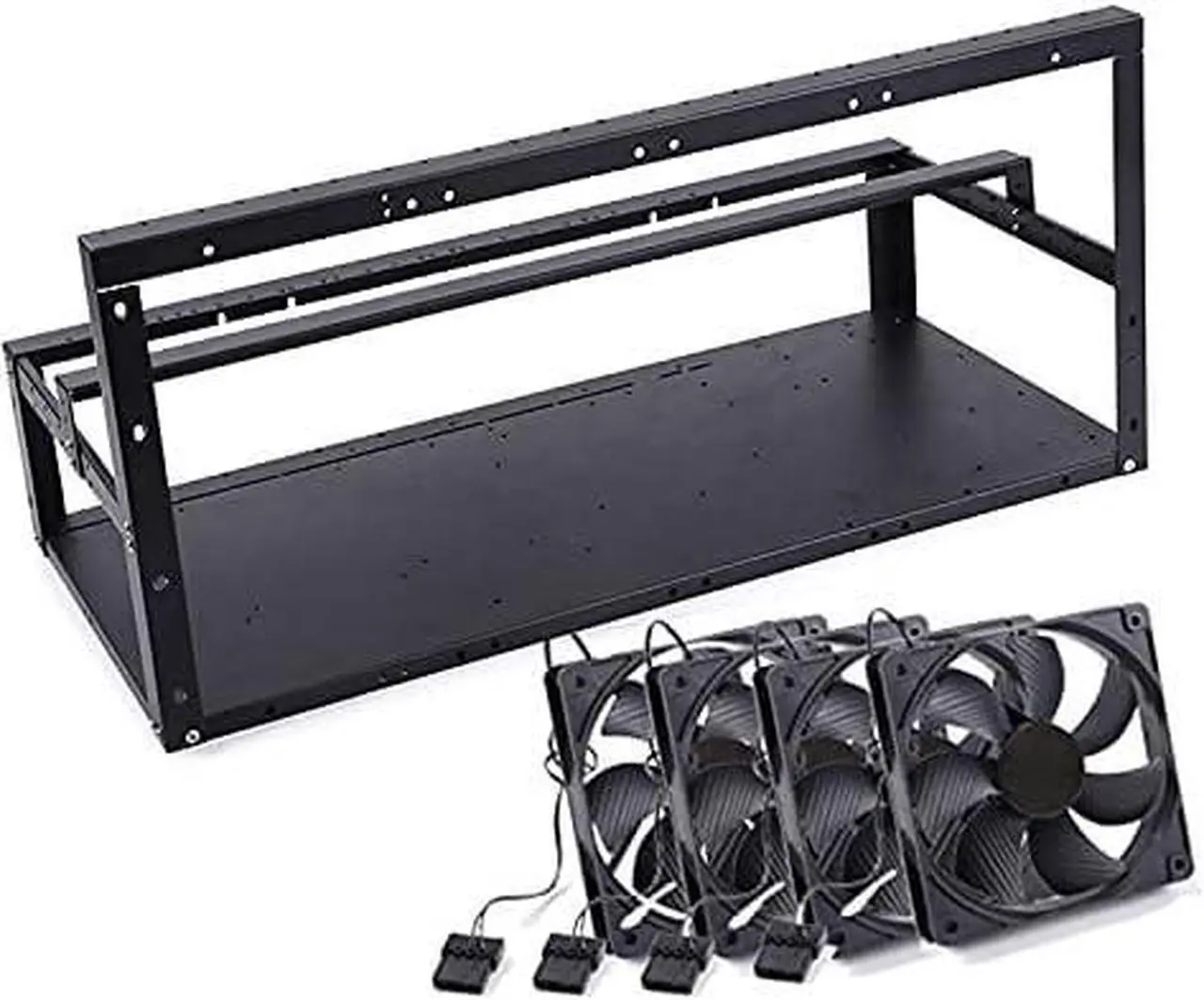 Main image of VALINK Steel Open Air Miner Mining Frame Rig Case Up to 6 GPU for Crypto Coin Currency Mining