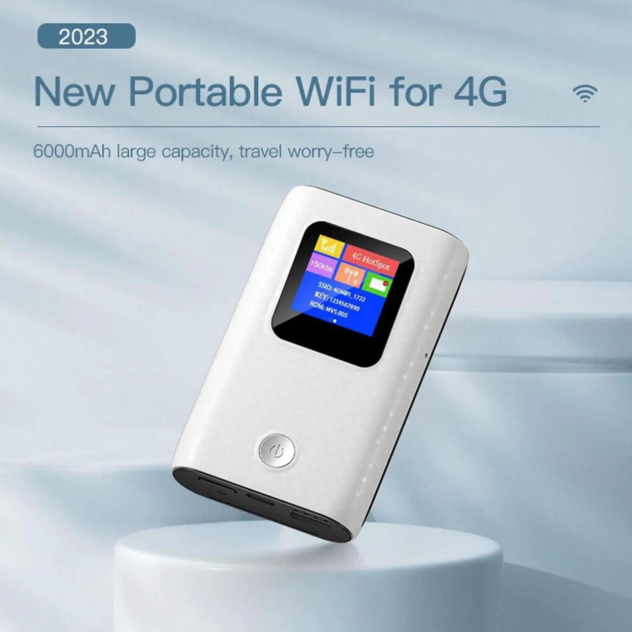 Alt view image 3 of 7 - Mobile WiFi Router, Nano SIM Card Slot WPA WPA2 Encryption 300Mbps Mobile WiFi Hotspot for Europe Region