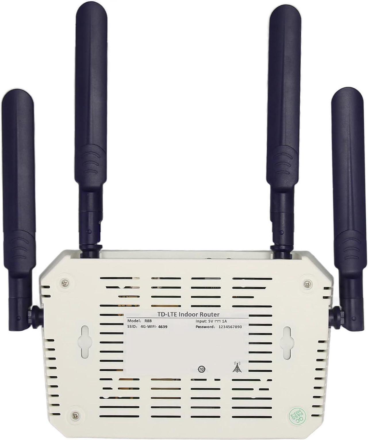 Alt view image 7 of 7 - Unlocked 4G LTE WiFi Modem Router with SIM Card Slot, 300Mbps 4G LTE Cat 4 Router, 2.4G Wireless Internet Router with 5 DBi High Gain Antennas, Supports 4G Band 1 3 5 7 8 20 28