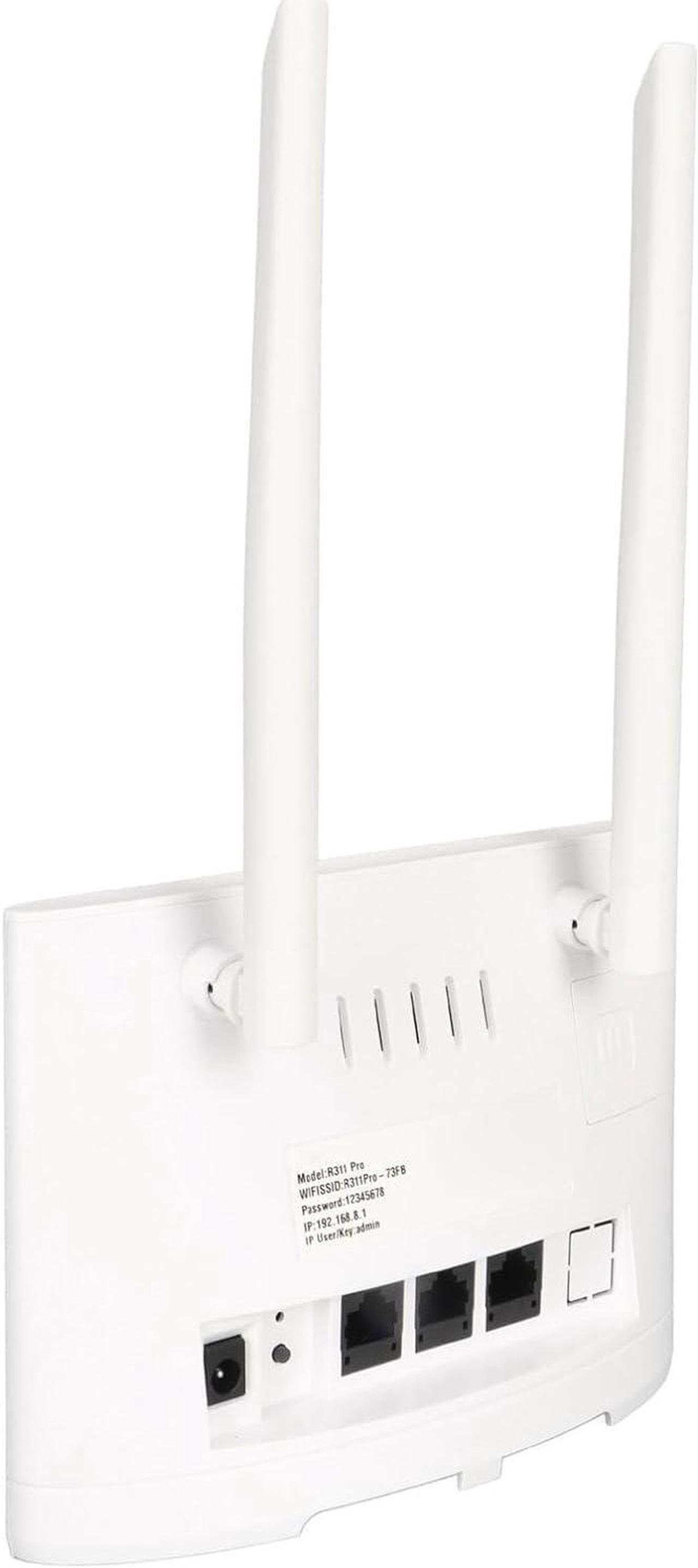 Alt view image 7 of 7 - 4G LTE CPE Router, Up to 300Mbps, Supports 32 Users, SIM Slot, 2 External 5dBi Antennas, Hotspot for Europe Asia (US Plug)