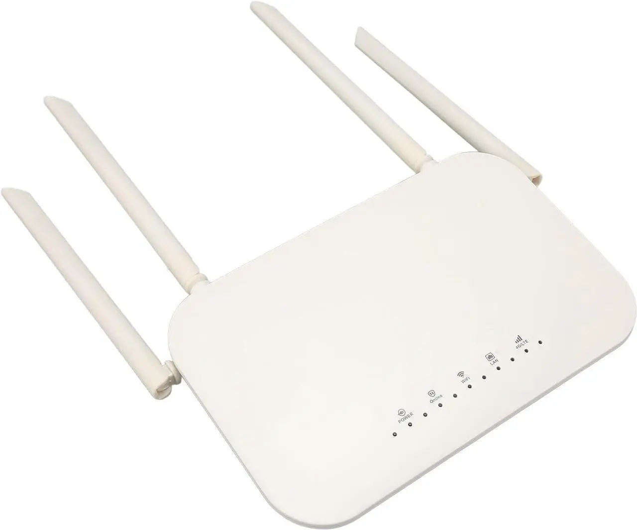 Alt view image 4 of 7 - 4G LTE CPE Router, 300Mbps High Sensitivity 100-240V 4 Antennas WiFi Hotspot Cat4 for Office for Europe (US Plug)