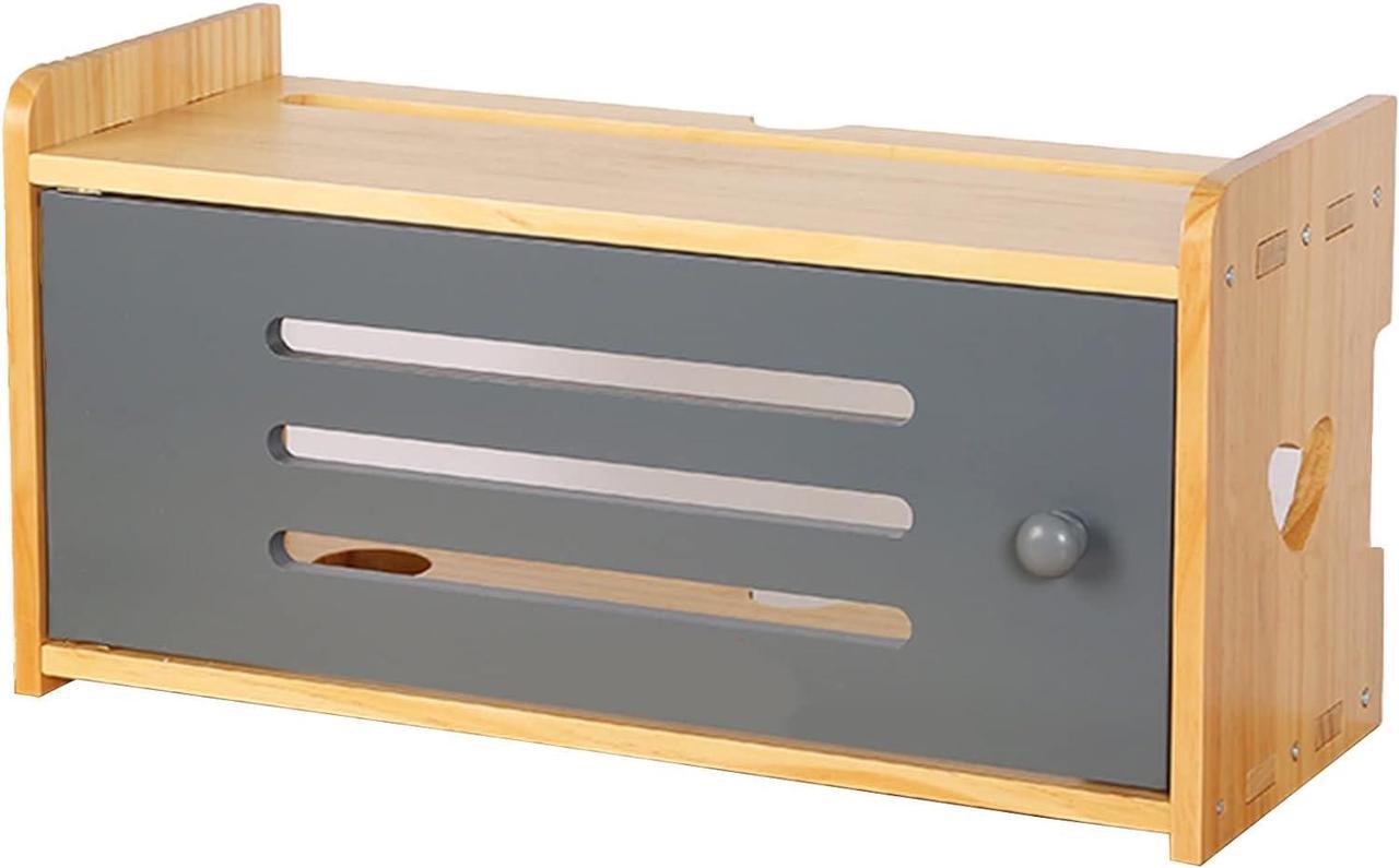 Main image of Large Space Wireless Router Storage Box,Wall-Mounted Router Storage Box,Desktop Storage Box, Hidden Line Management Container, Office Desktop Manager (Color : Log Color-B)