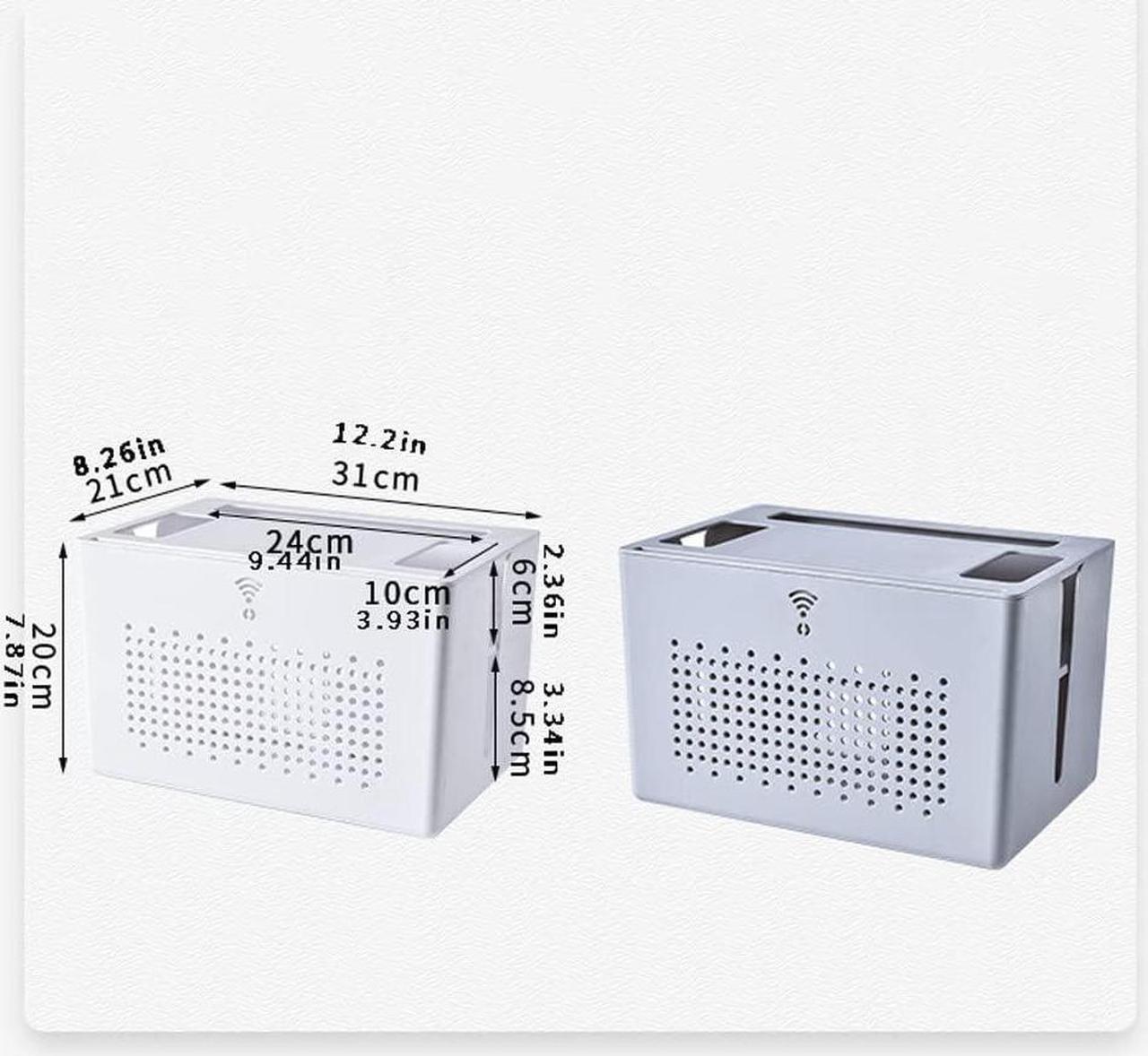Alt view image 2 of 7 - YUEYOULII WiFi Router Storage Box, Household Cable Management Boxes, Router Decorative Box, Cord Organizer Box, Living Room Decorative Box (Color : A)