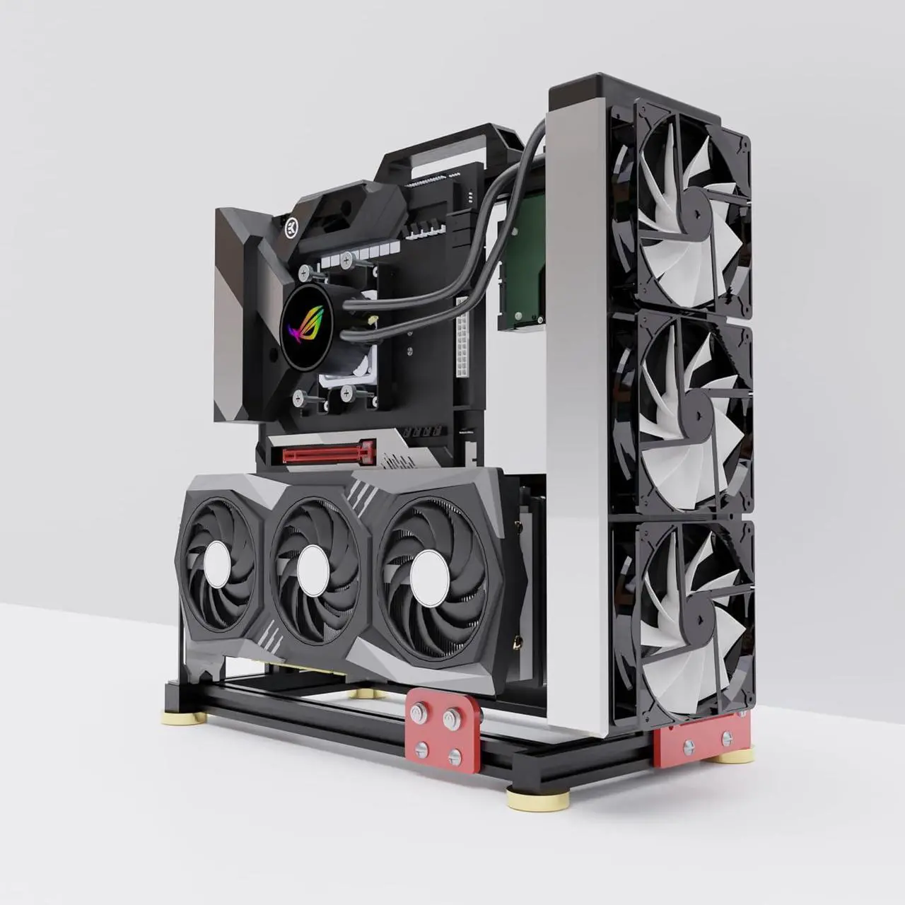 Main image of DIY Aluminium Pc Open Case Computer Chassis Test Bench Support Water Cooling Support Server chassis Support Itx Matx Atx Eatx (4.E-ATX)
