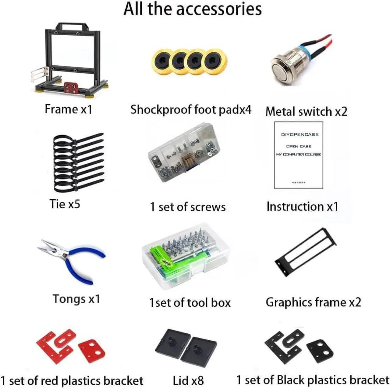 Alt view image 7 of 7 - DIY Aluminium Pc Open Case Computer Chassis Test Bench Support Water Cooling Support Server chassis Support Itx Matx Atx Eatx (4.E-ATX)