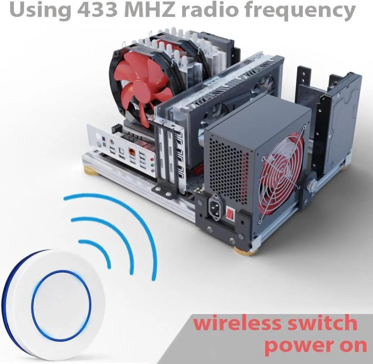 Alt view image 6 of 7 - PC Case Test Bench MATX ITX Motherboard Open Style Computer Chassis Aluminum Support Water Cooling ATX Power Supply