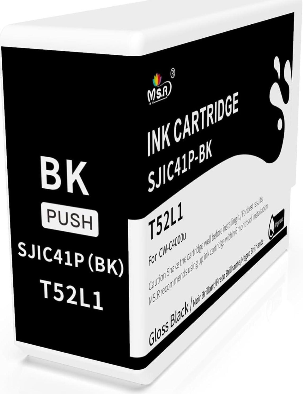 Alt view image 2 of 6 - MS.R Remanufactured Ink Cartridge Replacement for Epson SJIC41P T52L1 T52L2 T52L3 T52L4 to use with Colorworks C4000u Inkjet Lable Printer (4 Pack)