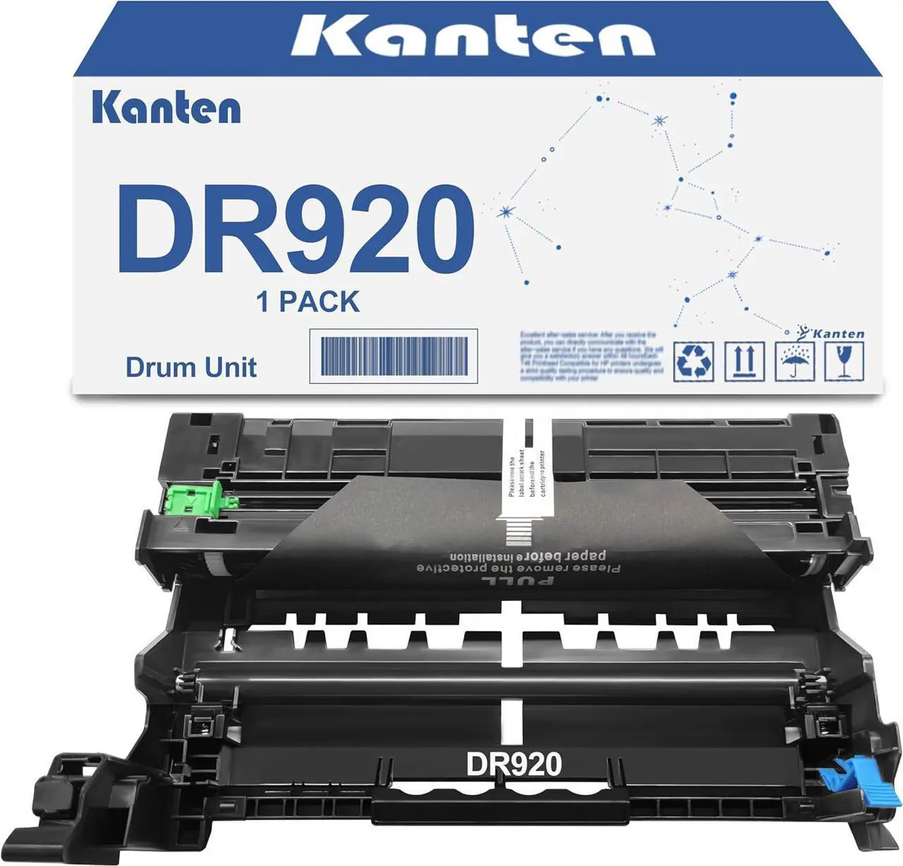 Main image of KANTEN Remanufactured DR920 DR-920 Black Drum/Imaging Unit Compatible for Brother HL-L6210DW HL-L6210DWT HL-L5210DW HL-L5210DWT HL-EX415DW HL-L5210DN HL-L5215DW HL-L6217DW HL-L6310DW Printer (1-Pack)