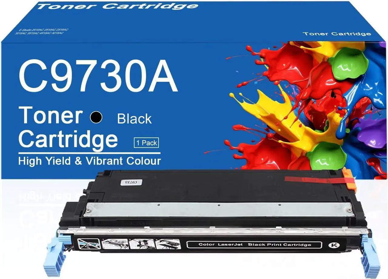 Main image of 645A Toner Cartridge Compatible   645A C9730A Black Toner Cartridges   Color Laserjet 5550 5550dn 5550n 5550dtn 5550hdn 5500 5500dn 5500n 5500dtn 5500hdn Printer