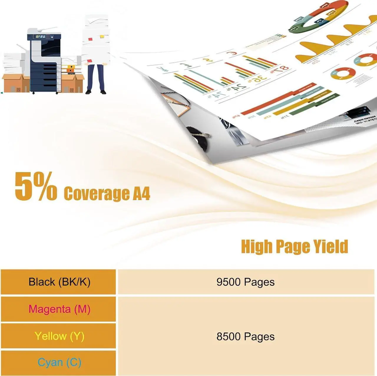 Alt view image 3 of 7 - X925H2KG X925H2CG X925H2MG X925H2YG Toner Cartridges Compatible with Lexmark X925DE Printers, High Yield 9500 Pages (1 Pack Magenta)