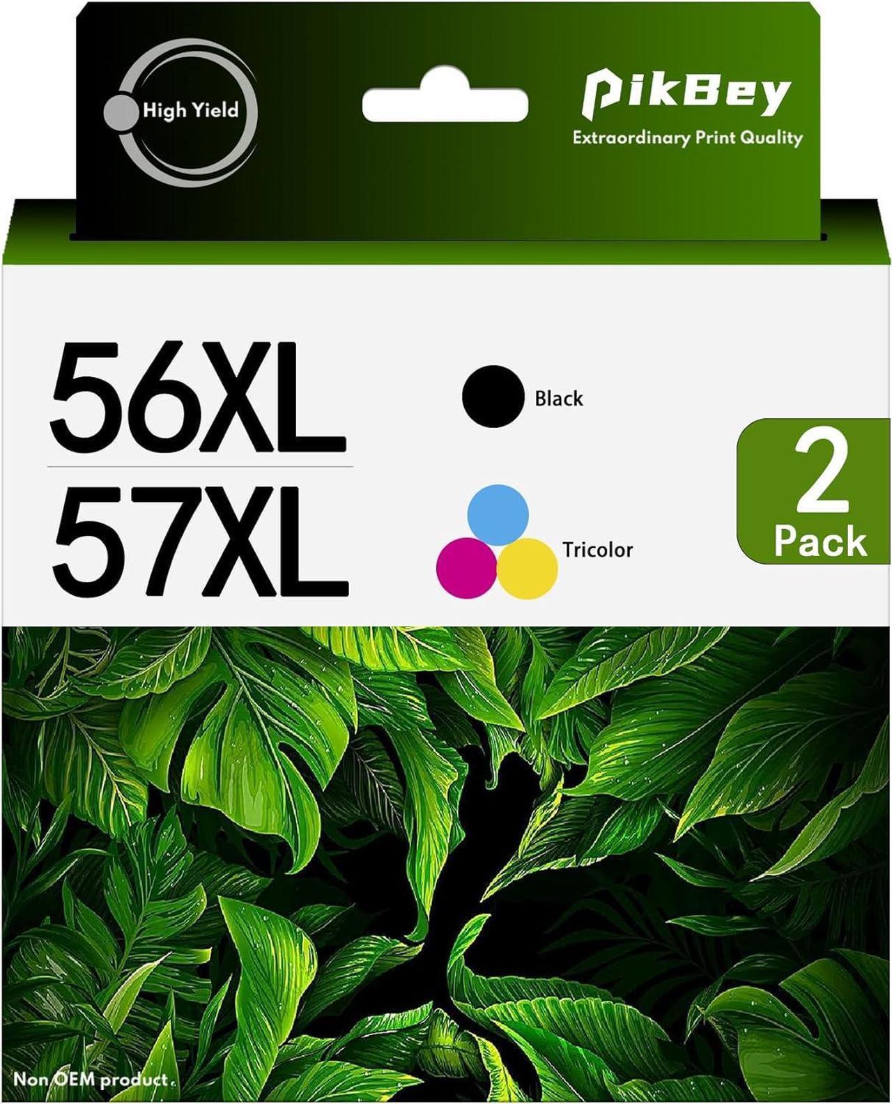 Main image of 56XL 57XL Remanufactured Ink Cartridges Replacement   56XL 57XL 56 57 Ink Cartridge   Deskjet 5550 5650 5150, Photosmart 7350 7260 7450 7550 7760, PSC 2210 Printer (1 Black, 1 Tri-Color)