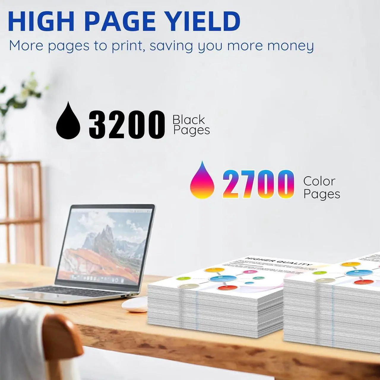 Alt view image 3 of 7 - 201X Toner Cartridges 4 Pack High Yield Compatible   201X 201A CF400X CF401X CF402X CF403X (with Chip) Color Laserj Pro MFP M277dw M277c6 Printer Black/Cyan/Yellow/Magenta
