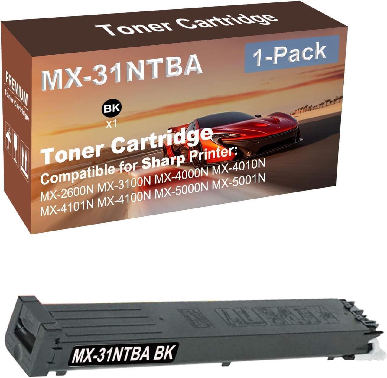 Main image of 1-Pack (Black) Compatible MX-4010N, MX-4101N Printer Toner Cartridge High Capacity Replacement for Sharp MX-31NT (MX-31NTBA) Toner Cartridge