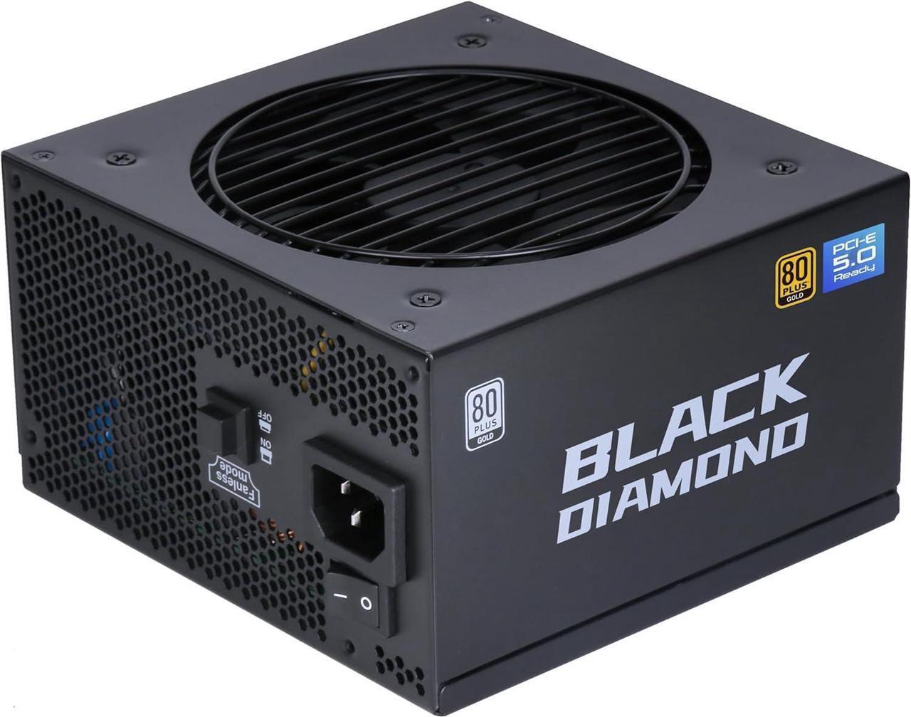 Main image of SAMA Black Diamond 1000W 80plus Gold PC Power Supply 80Plus Gold Certified Full Modular with 14CM Silent Fan PCI-e 5.0 12VHPWR 10 Year Warranty