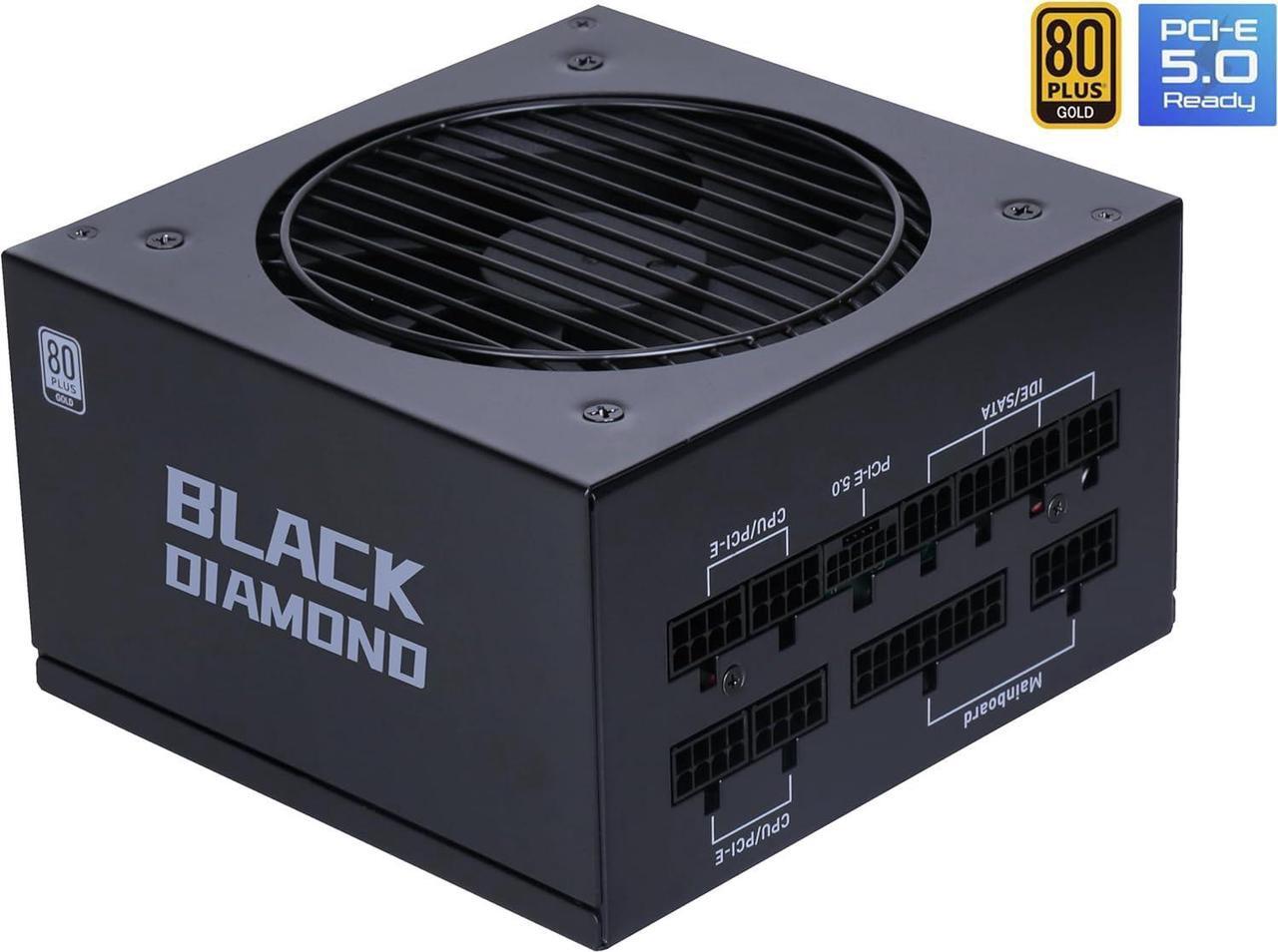 Alt view image 2 of 7 - SAMA Black Diamond 1000W 80plus Gold PC Power Supply 80Plus Gold Certified Full Modular with 14CM Silent Fan PCI-e 5.0 12VHPWR 10 Year Warranty