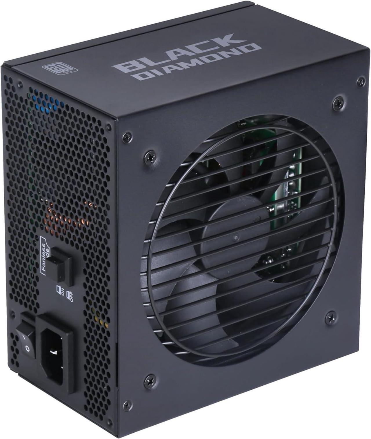 Alt view image 7 of 7 - SAMA Black Diamond 1000W 80plus Gold PC Power Supply 80Plus Gold Certified Full Modular with 14CM Silent Fan PCI-e 5.0 12VHPWR 10 Year Warranty