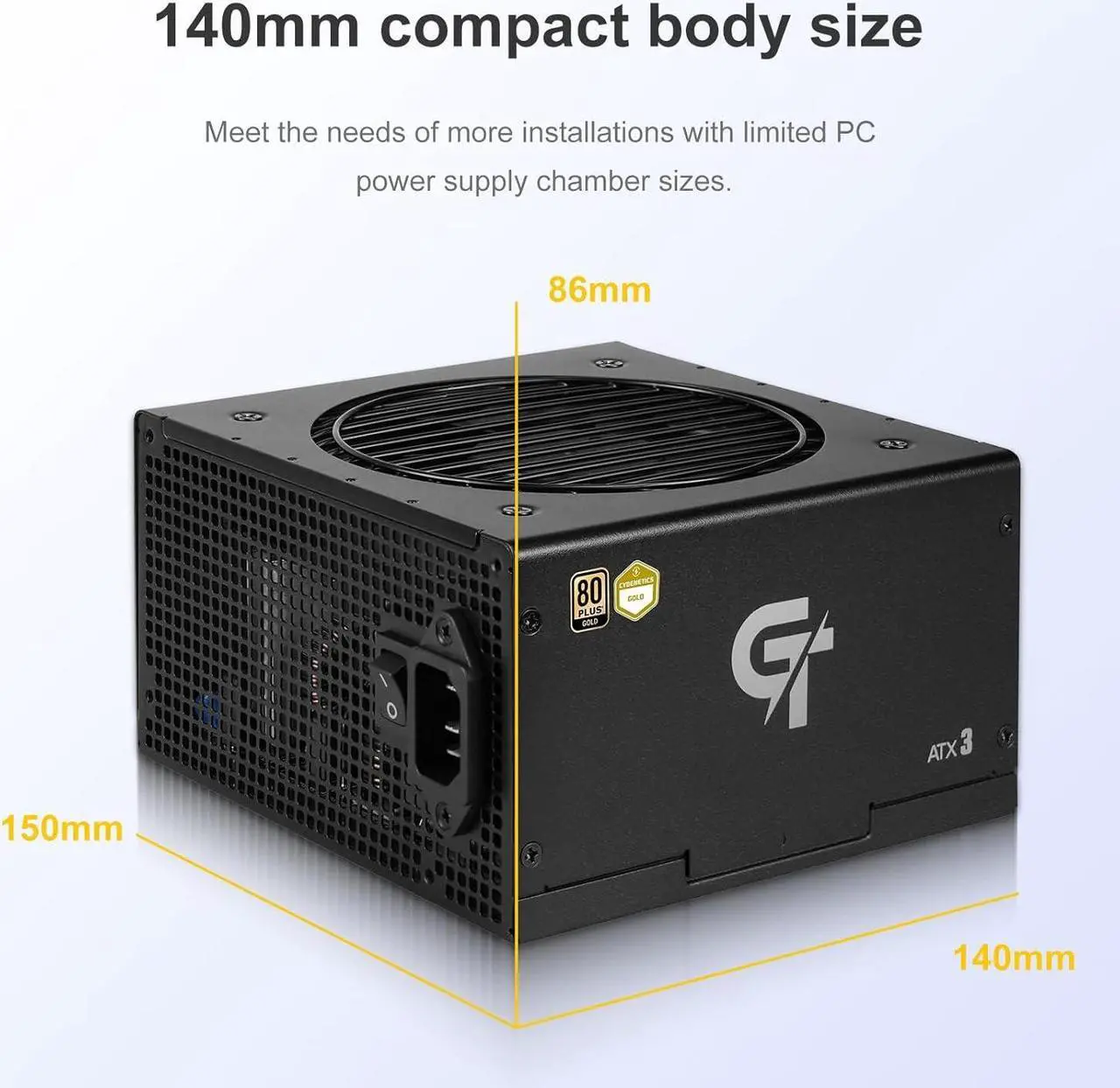 Alt view image 2 of 7 - SAMA Power Supply 850W, GT 850W Fully Modular PSU 80 Plus Gold Efficiency ATX 3.1 & PCIE 5.1 Compliant Support RTX 30 40 Series