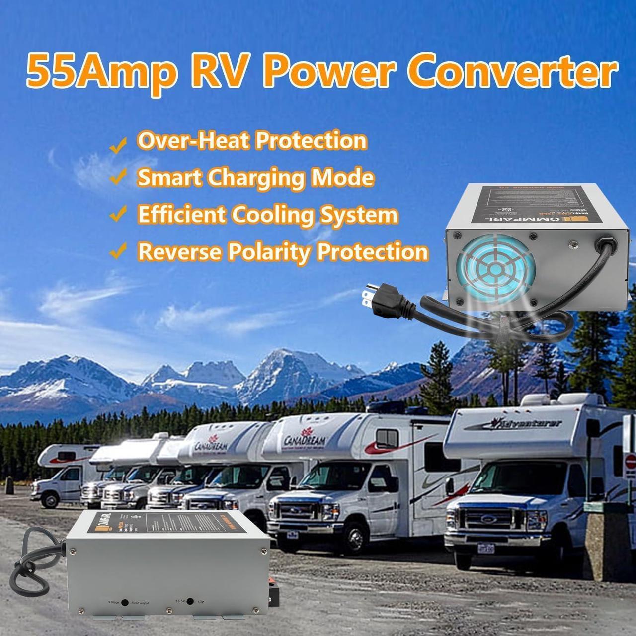Alt view image 3 of 7 - RV Converter | Multiple Capacities | RV Power Converter | RV Battery Charger (55-AMP)
