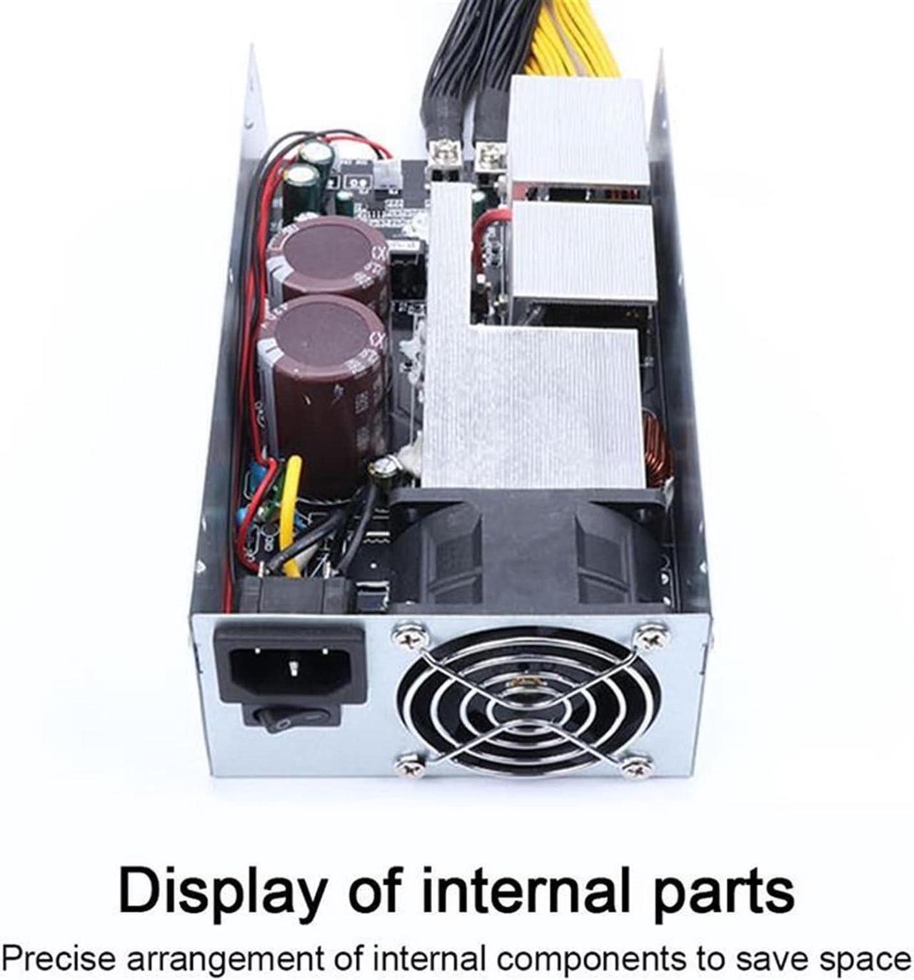 Alt view image 5 of 7 - BIK 3200/2600/2400/2000W ETH Bitcoin Mining Power Supply 180-240V 10x6Pin 95% Efficiency Power Supply for Ethereum BTC Bitcoin Miner(2U 3200W)