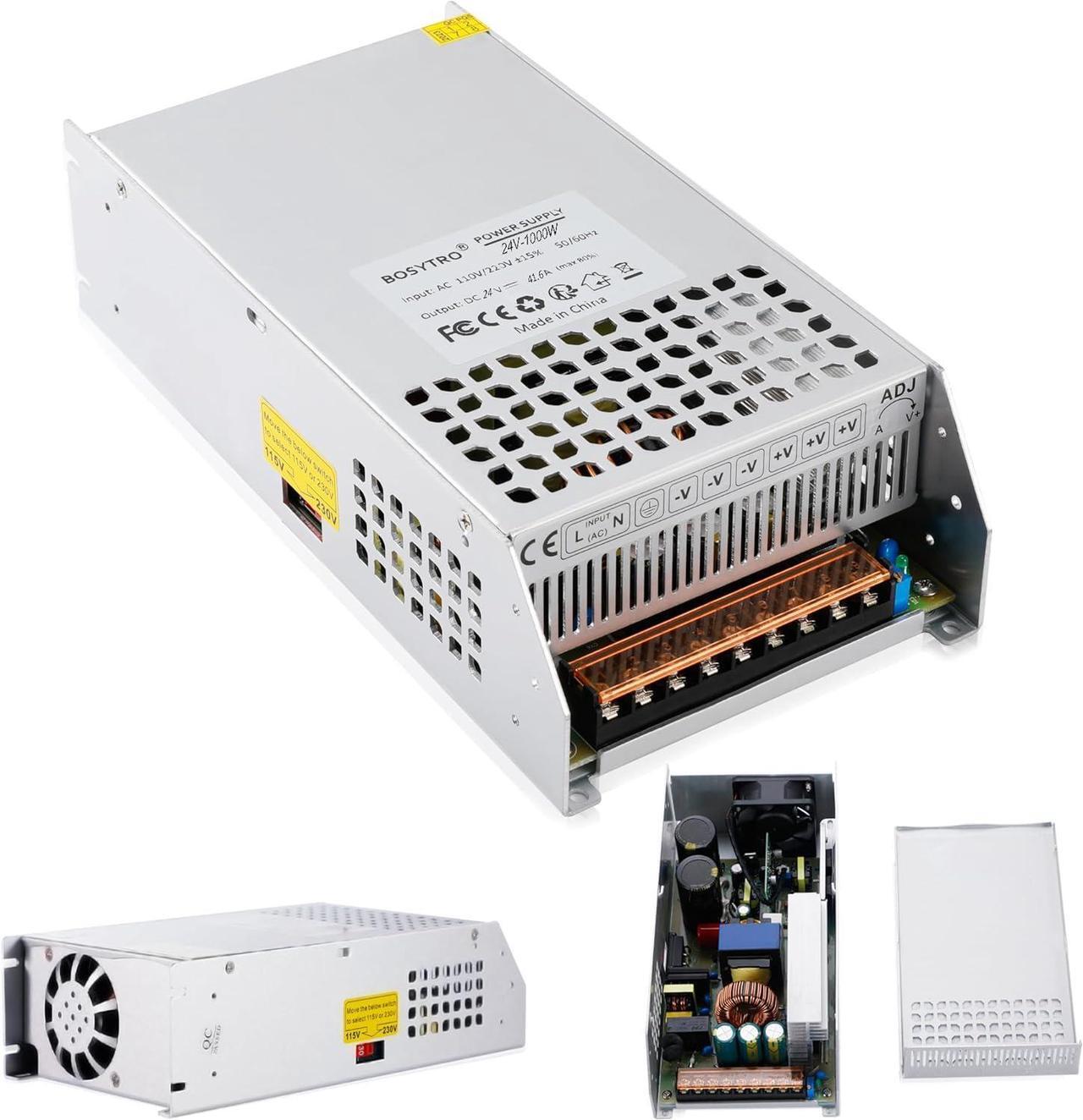 Main image of DC 24V 41.6A 1000W Switching Power Supply SMPS AC 110V / 220V-DC 24V Transformer Adapter, for Medical Equipment,CNC,Computer Project of Industrial Power Supplies