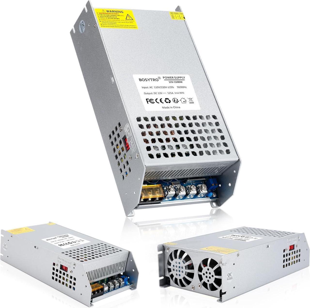 Main image of 12V 125A 1500W DC Switching Power Supply Adapter PSU AC 110V / 220V-DC 12V Transformer Adapter, for 3D Printer,CCTV Camera Security System, Computer Project of Industrial Power Supplies