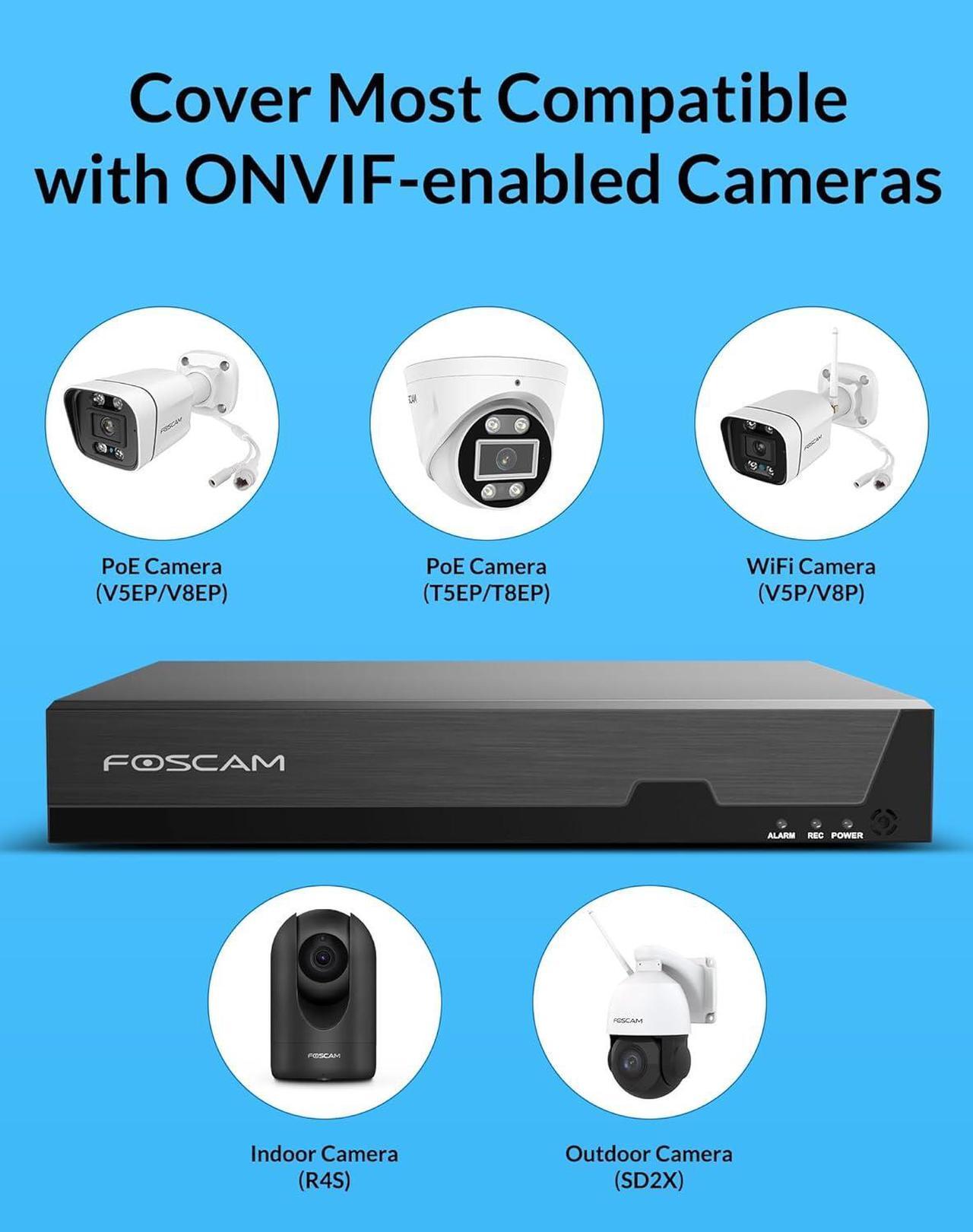 Alt view image 4 of 7 - FOSCAM 3K 5MP 8CH PoE Network Video Recorder for Home Security Camera System,Work with 8MP(3CH)/5MP/4MP ONVIF IP Cameras with AI Human/Vehicle Detection,Remote Access 24/7 Recording,No Hard Disk Drive