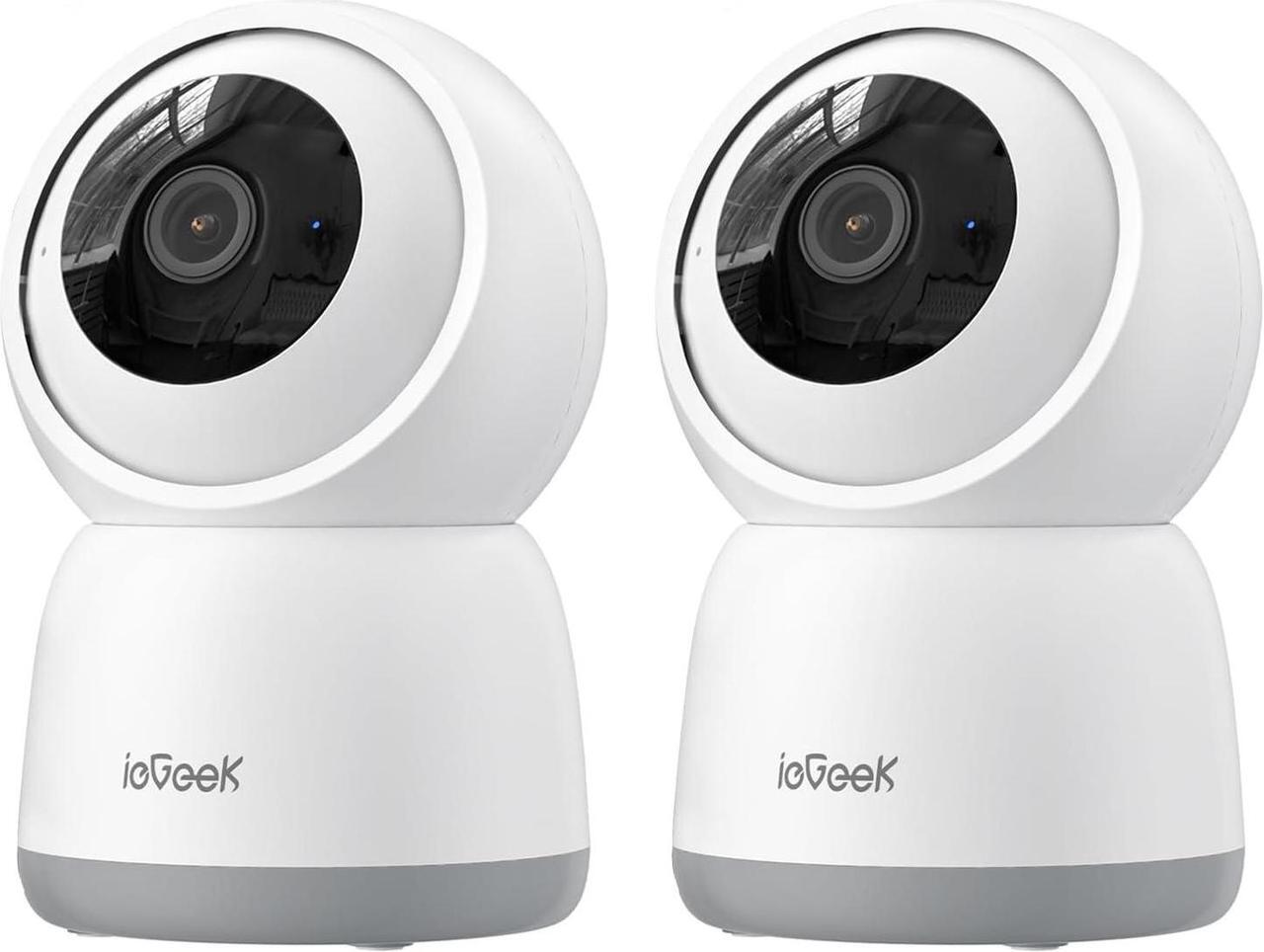 Main image of ieGeek 5MP Plug-in Indoor Camera, 5G/2.4GHz WiFi Cameras for Home Security with Phone App, Pan/Tilt Pet Camera for Baby Monitor With Motion Detection, Auto Tracking, 2 Way Audio, Night Vision (2 Pack)