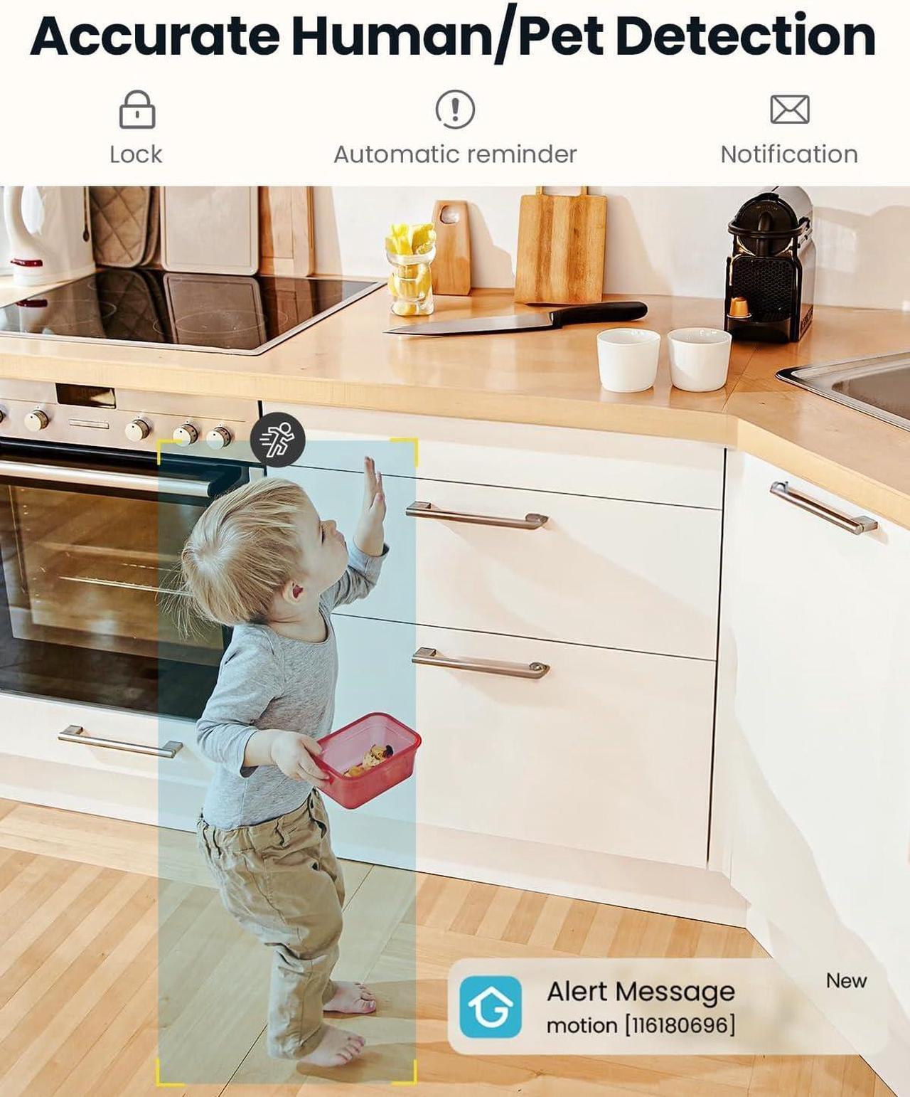 Alt view image 6 of 7 - ieGeek 5MP Plug-in Indoor Camera, 5G/2.4GHz WiFi Cameras for Home Security with Phone App, Pan/Tilt Pet Camera for Baby Monitor With Motion Detection, Auto Tracking, 2 Way Audio, Night Vision (2 Pack)