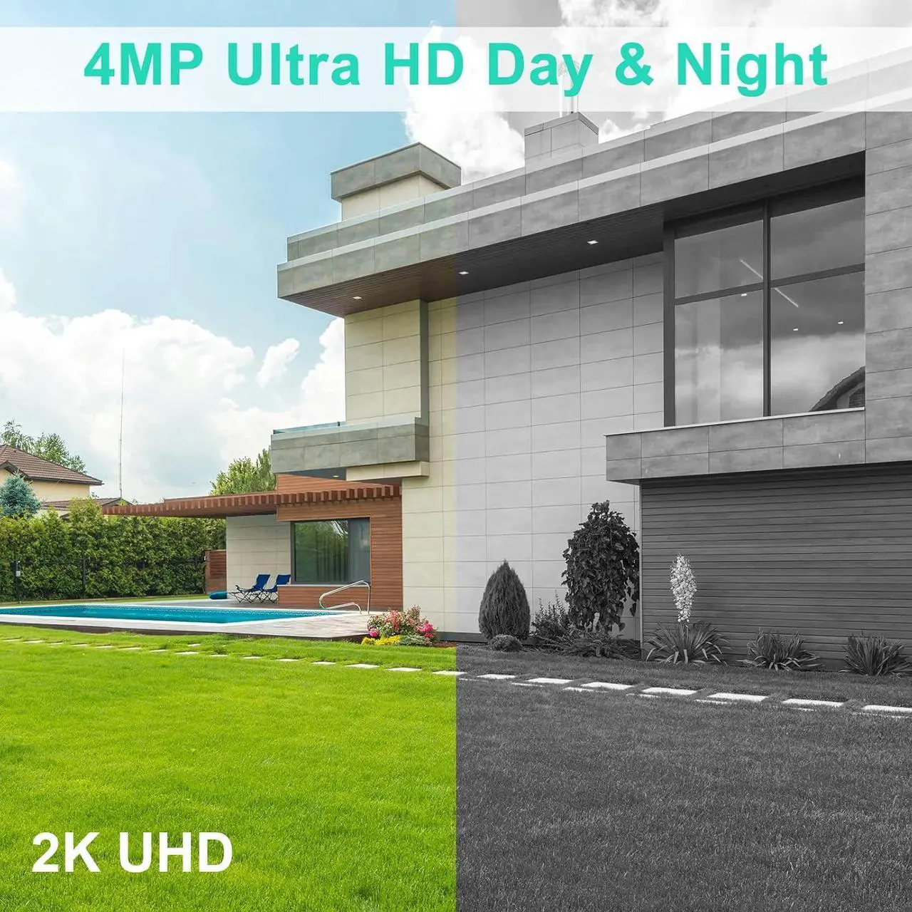 Alt view image 3 of 7 - SANSCO 4MP Dual Lens Wireless Solar Security Cameras, WiFi PTZ Surveillance Outdoor Cameras, Color Night Vision, 2-Way Audio, PIR Motion Detection, Humanoid Auto Tracking, Spotlight Siren