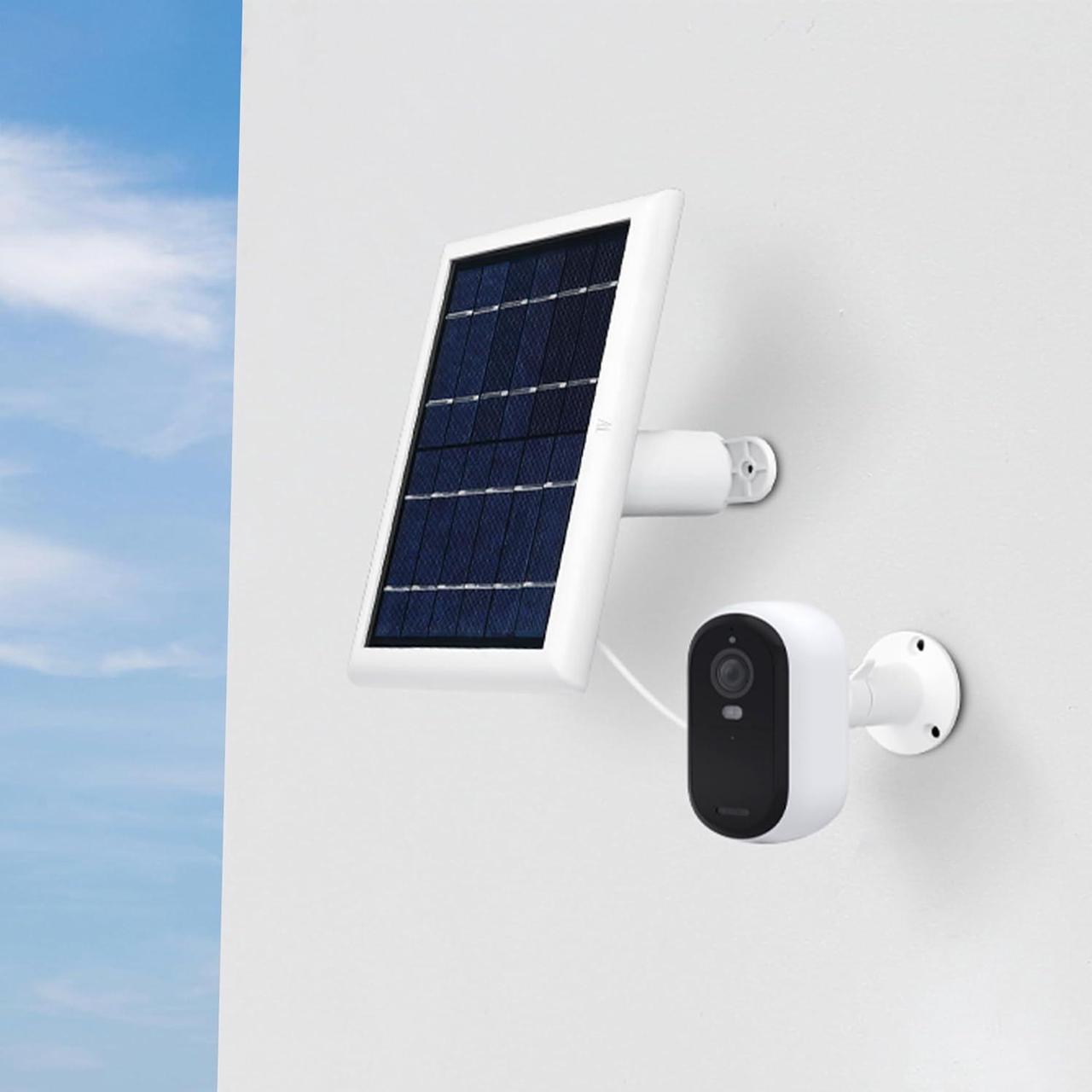 Alt view image 2 of 7 - Wasserstein Solar Panel Compatible with Arlo Essential 2K Outdoor Security Camera (2nd Gen) / XL (2nd Gen) & Essential Spotlight (Camera NOT Included) - (2-Pack, White)