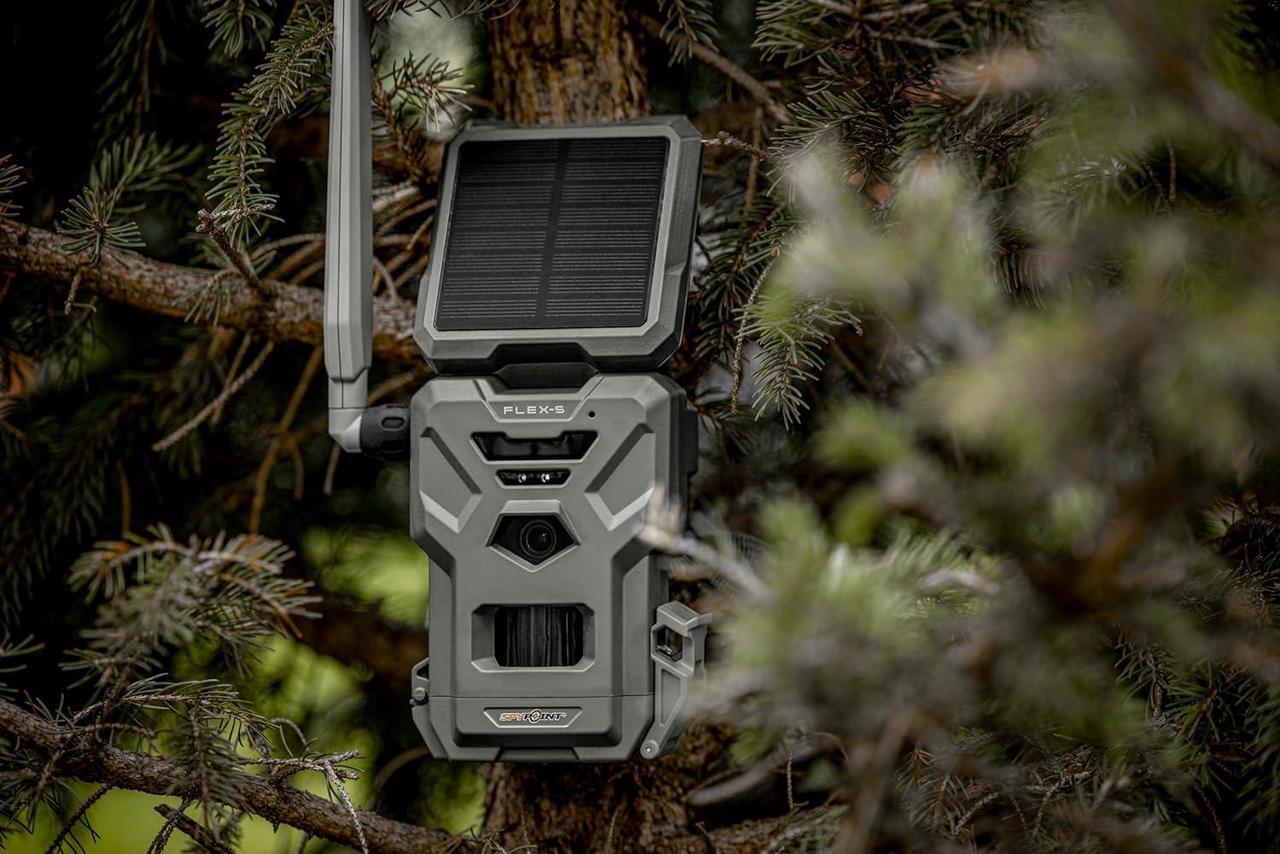 Alt view image 5 of 7 - SPYPOINT Flex-S Solar Cellular Trail Camera, Integrated Solar Panel, LTE Connectivity, 100-foot Flash/Detection Range, Internal Battery + 32GB Micro SD Card (Pack of 4)