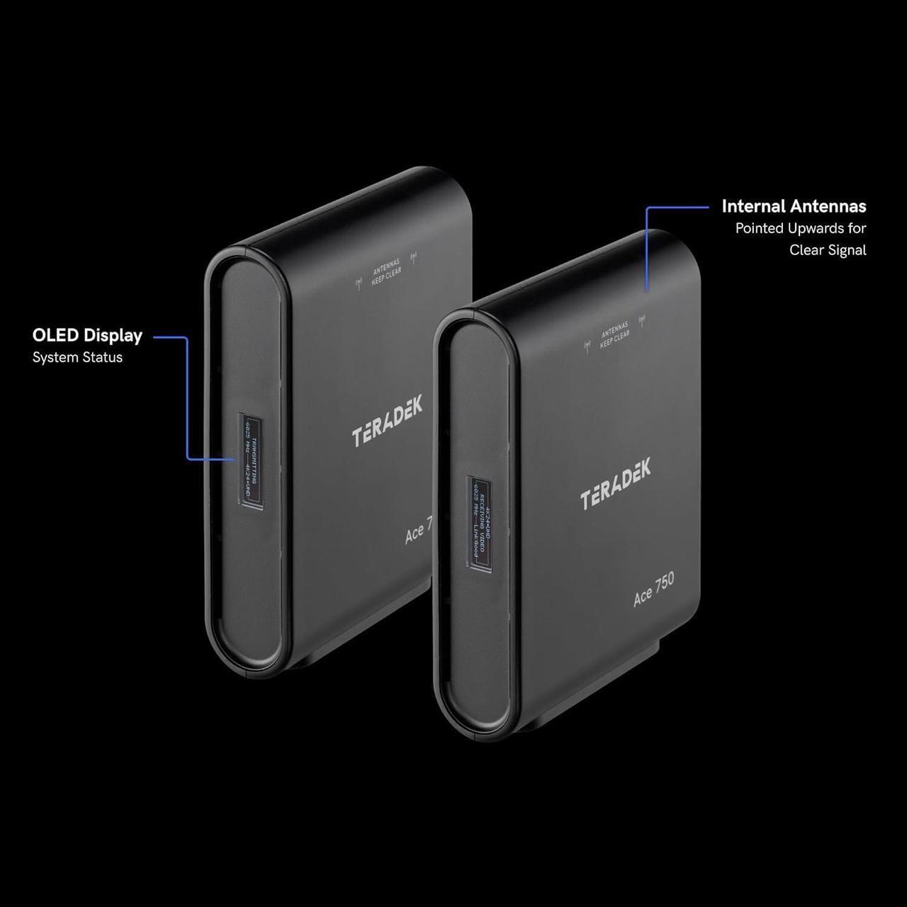 Alt view image 4 of 7 - Teradek Ace 750 4K Wireless HDMI Transmitter and Receiver Set, 6GHz Frequency, 4Kp30 10bit HDR, Zero-Delay Wireless 4K Monitor System, Video Capture, 750FT Range