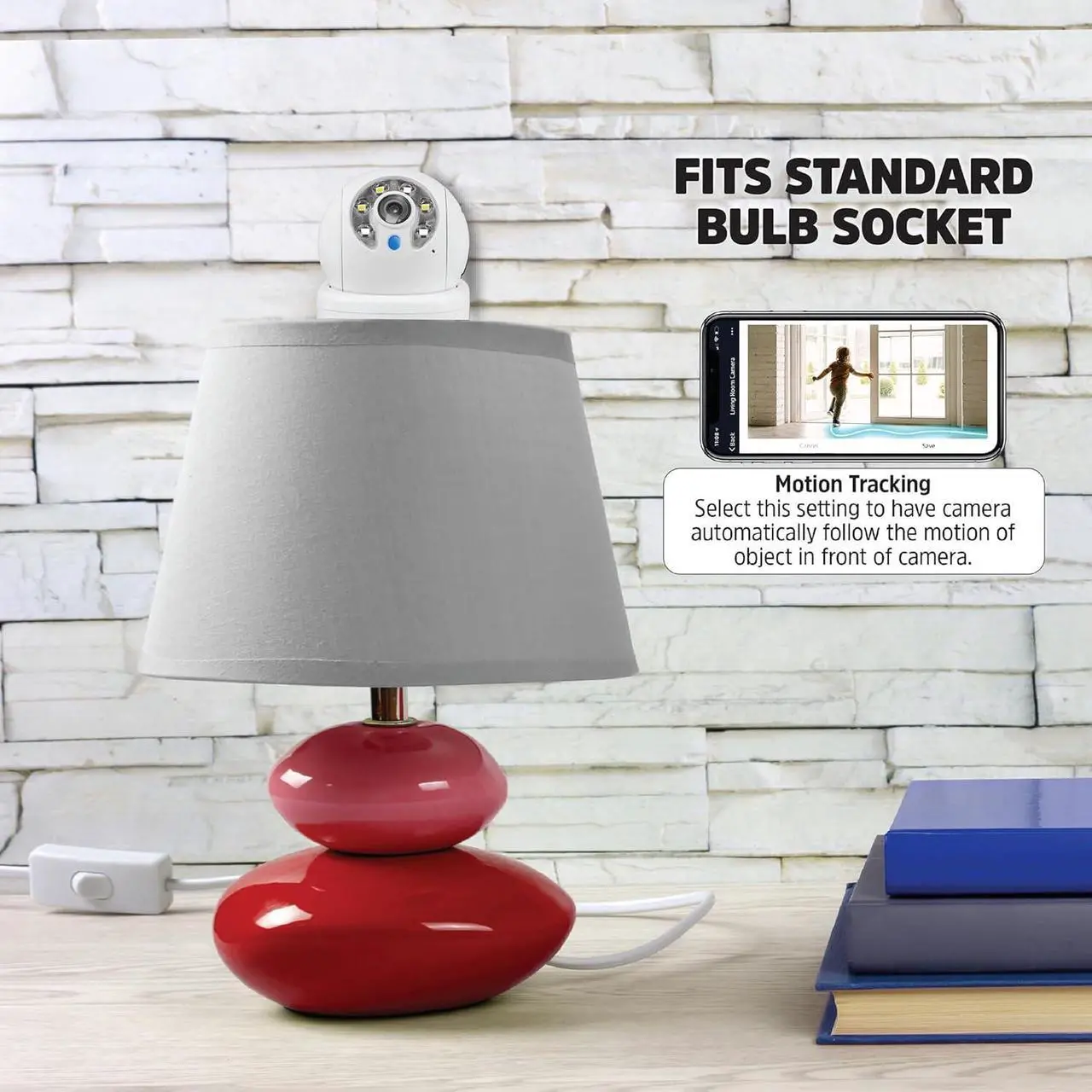 Alt view image 3 of 7 - Energizer Smart Light Bulb 2K Security Camera 2-Pack, Outdoor Socket Camera, Auto Tracking, Pan & Tilt, Night Vision, 2-Way Audio, Instant Alerts, Works with Google Home & Alexa (2, White)