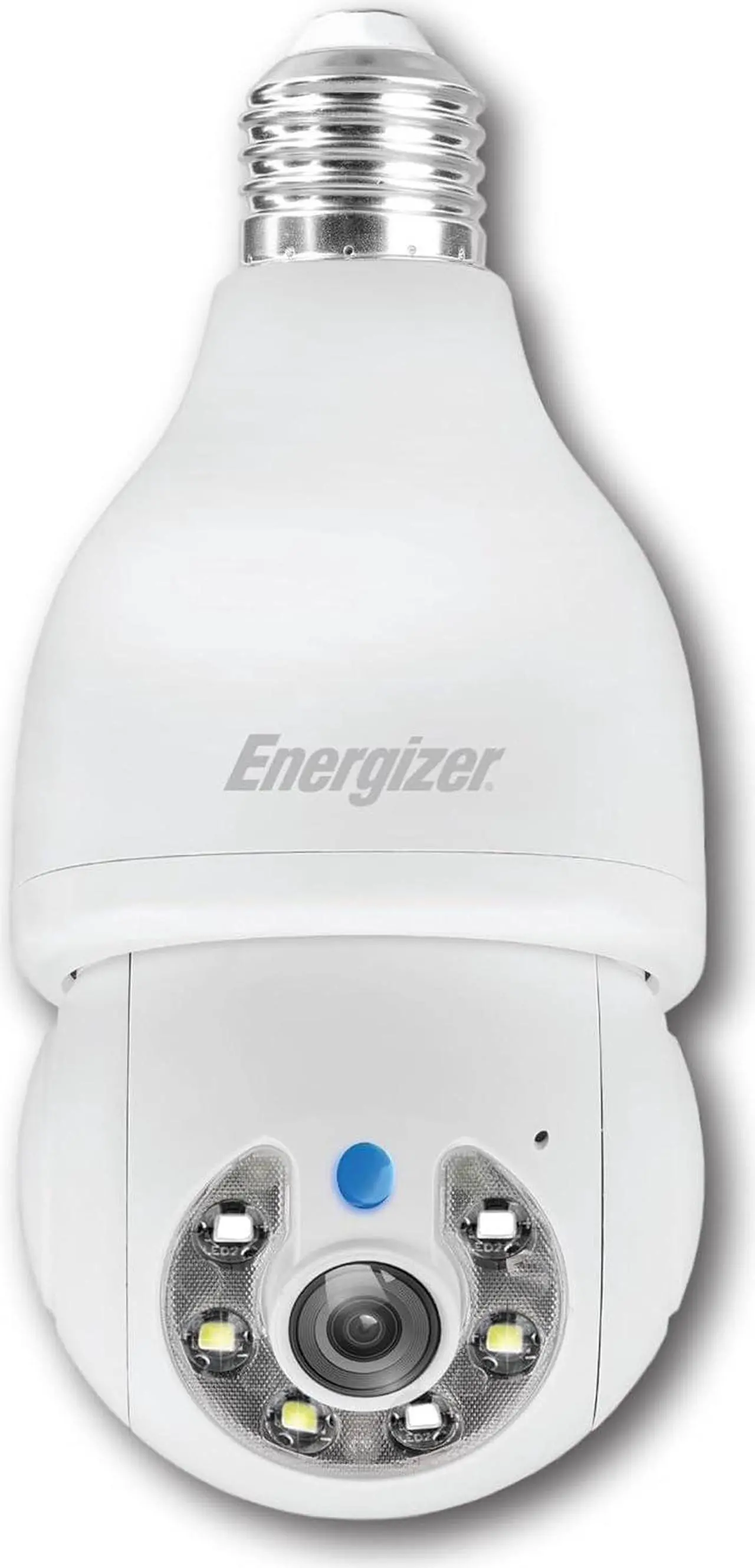 Alt view image 5 of 7 - Energizer Smart Light Bulb 2K Security Camera 2-Pack, Outdoor Socket Camera, Auto Tracking, Pan & Tilt, Night Vision, 2-Way Audio, Instant Alerts, Works with Google Home & Alexa (2, White)