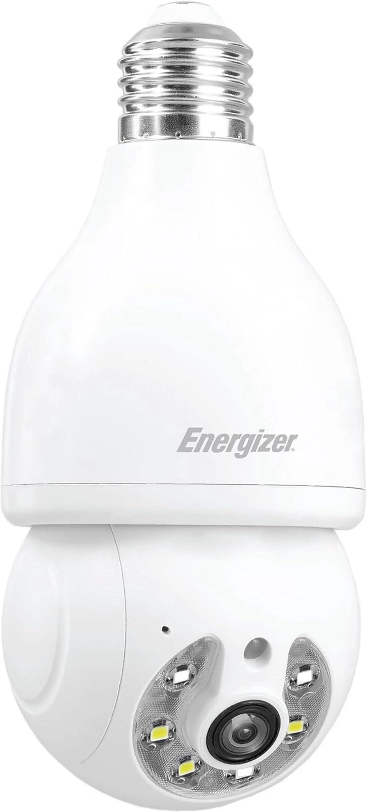 Alt view image 6 of 7 - Energizer Smart Light Bulb 2K Security Camera 2-Pack, Outdoor Socket Camera, Auto Tracking, Pan & Tilt, Night Vision, 2-Way Audio, Instant Alerts, Works with Google Home & Alexa (2, White)
