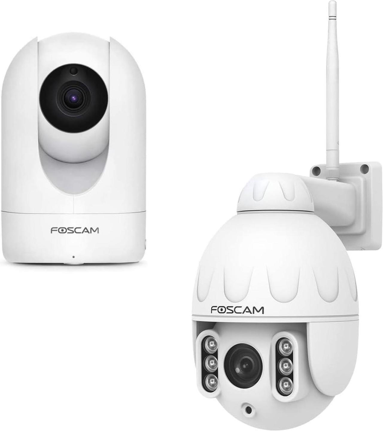 Main image of FOSCAM Home Security Camera R4S 4MP(2K) WiFi Camera & SD4 2k 4MP Outdoor Security Camera, 5G/2.4GHz WiFi PTZ with 4X Optical Zoom